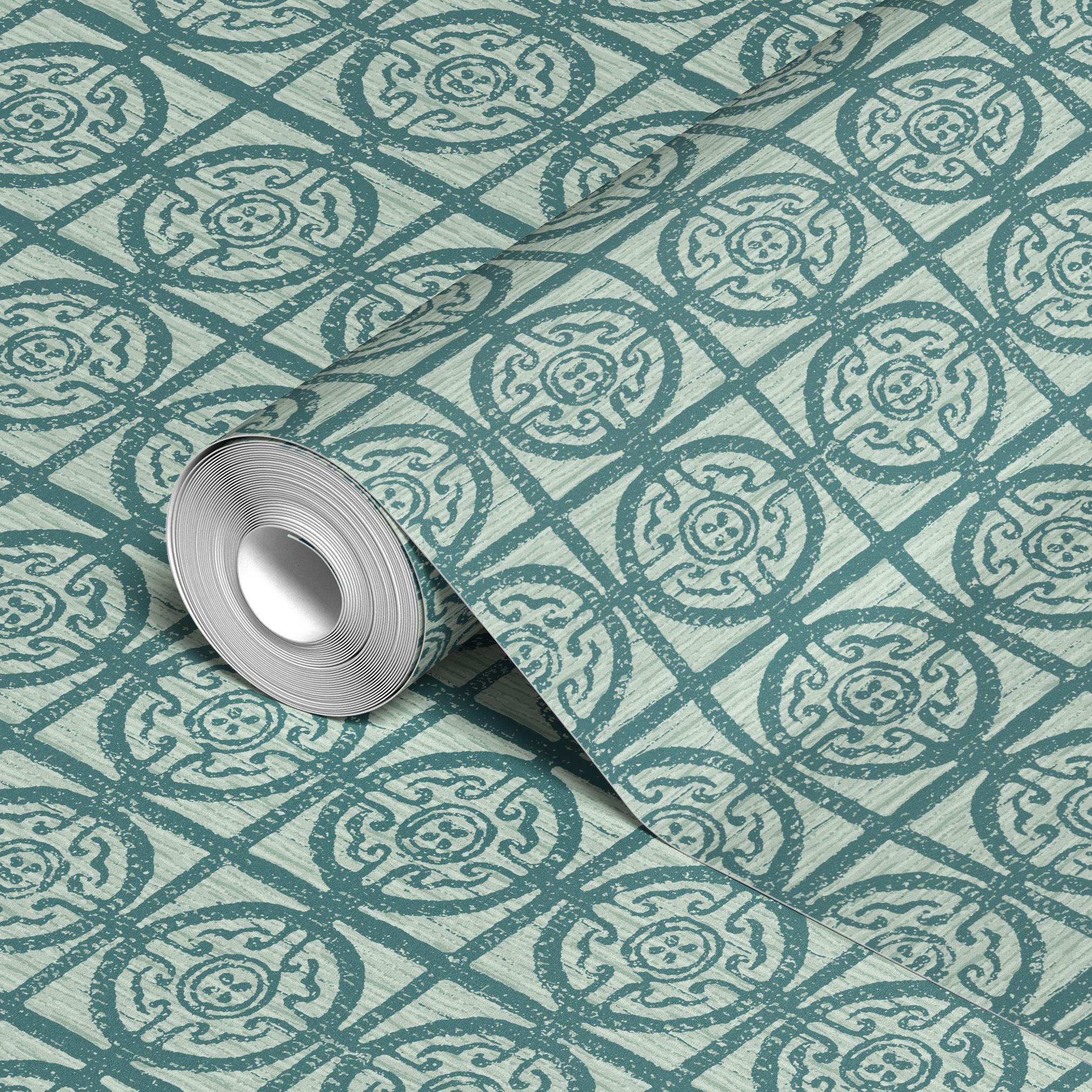  wallpaper roll closeup mockup