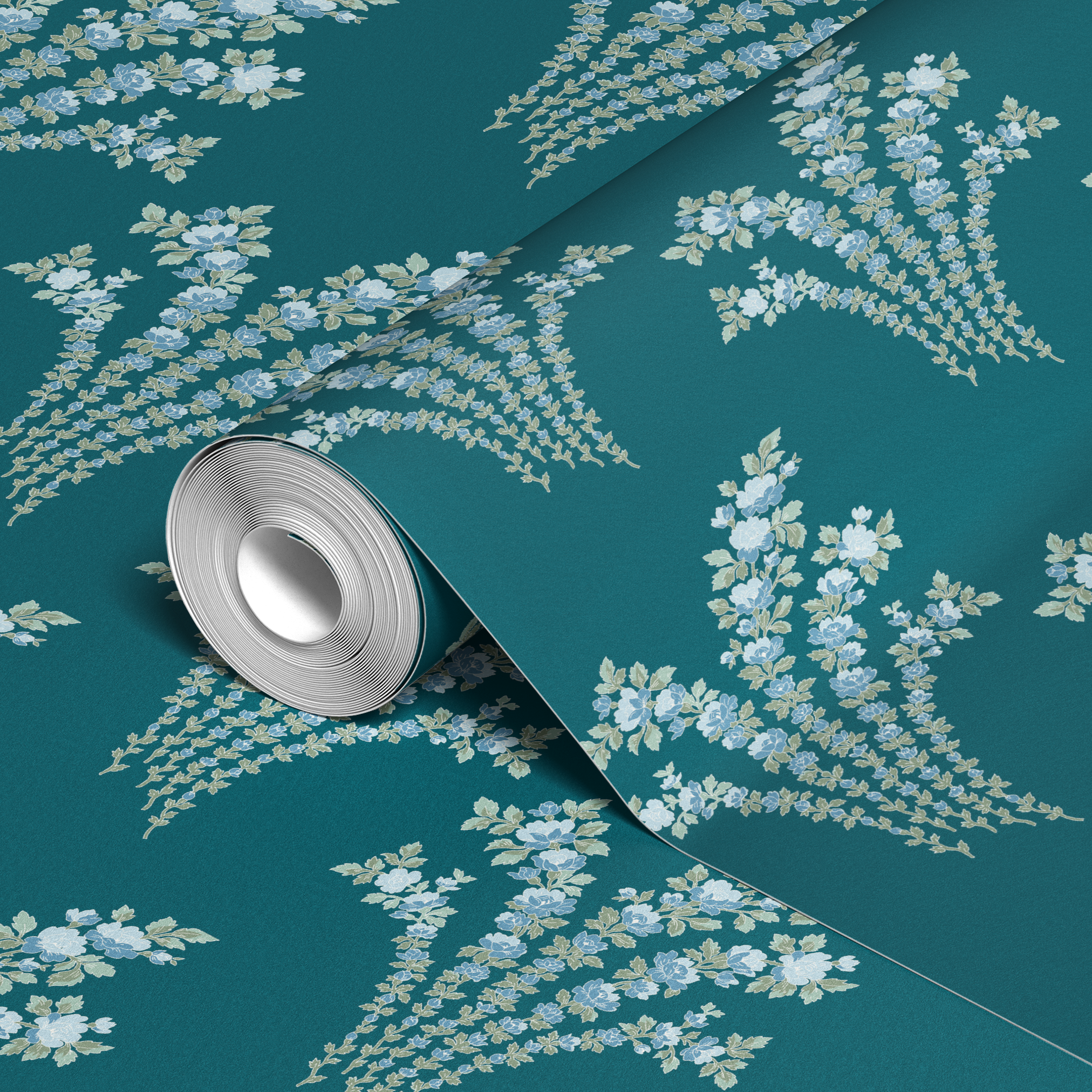  wallpaper roll closeup mockup