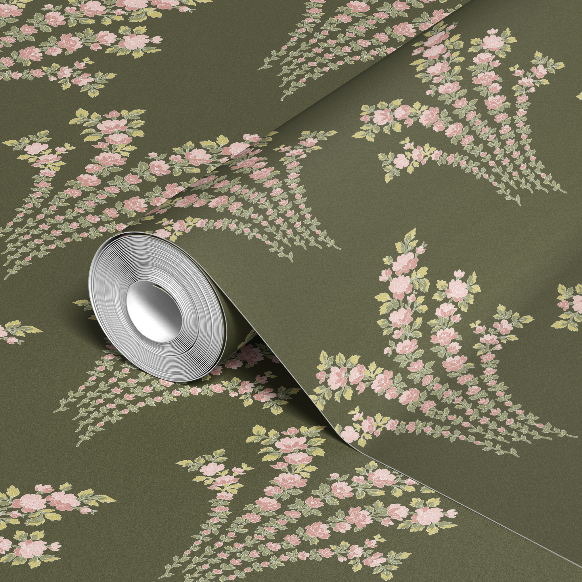  wallpaper roll closeup mockup