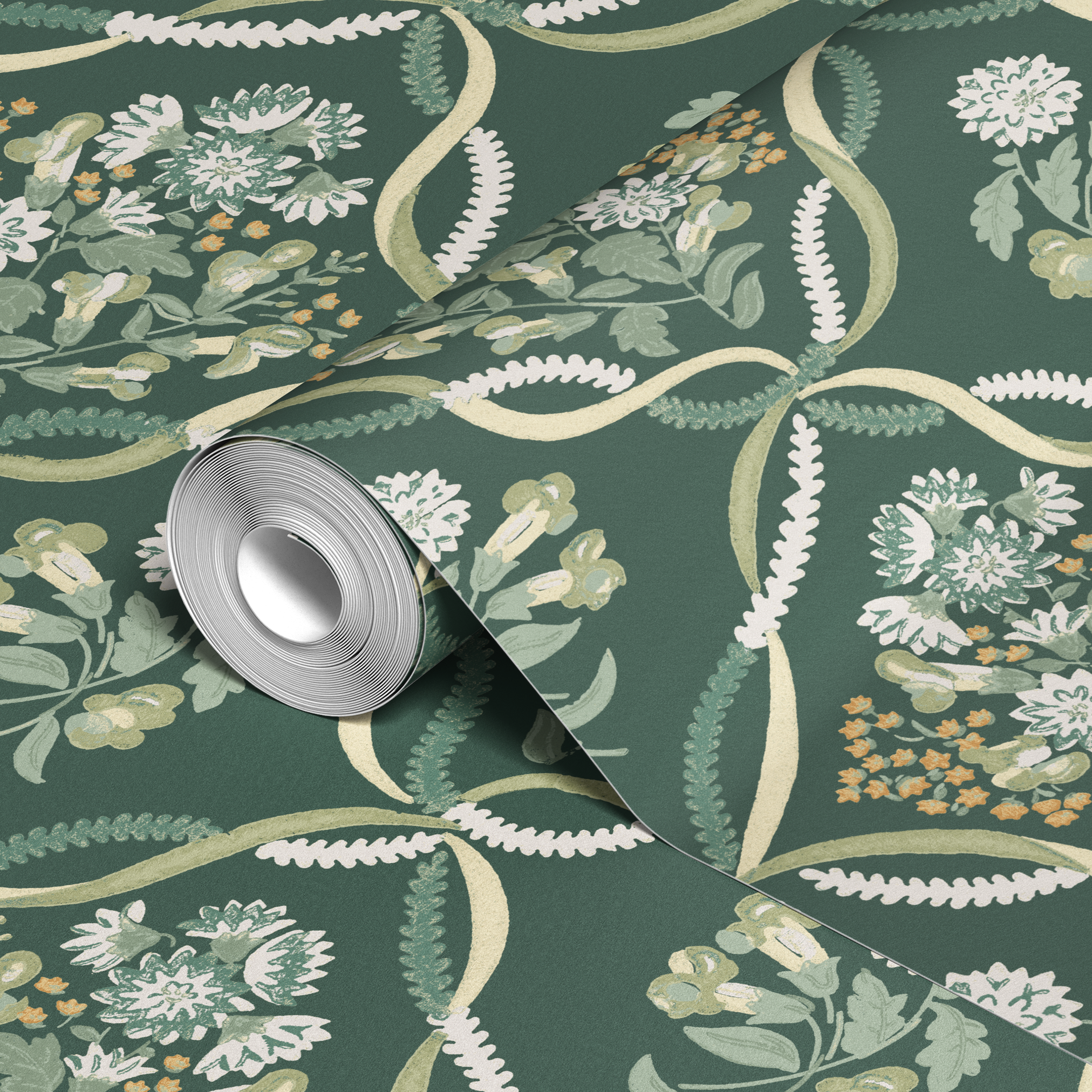  wallpaper roll closeup mockup