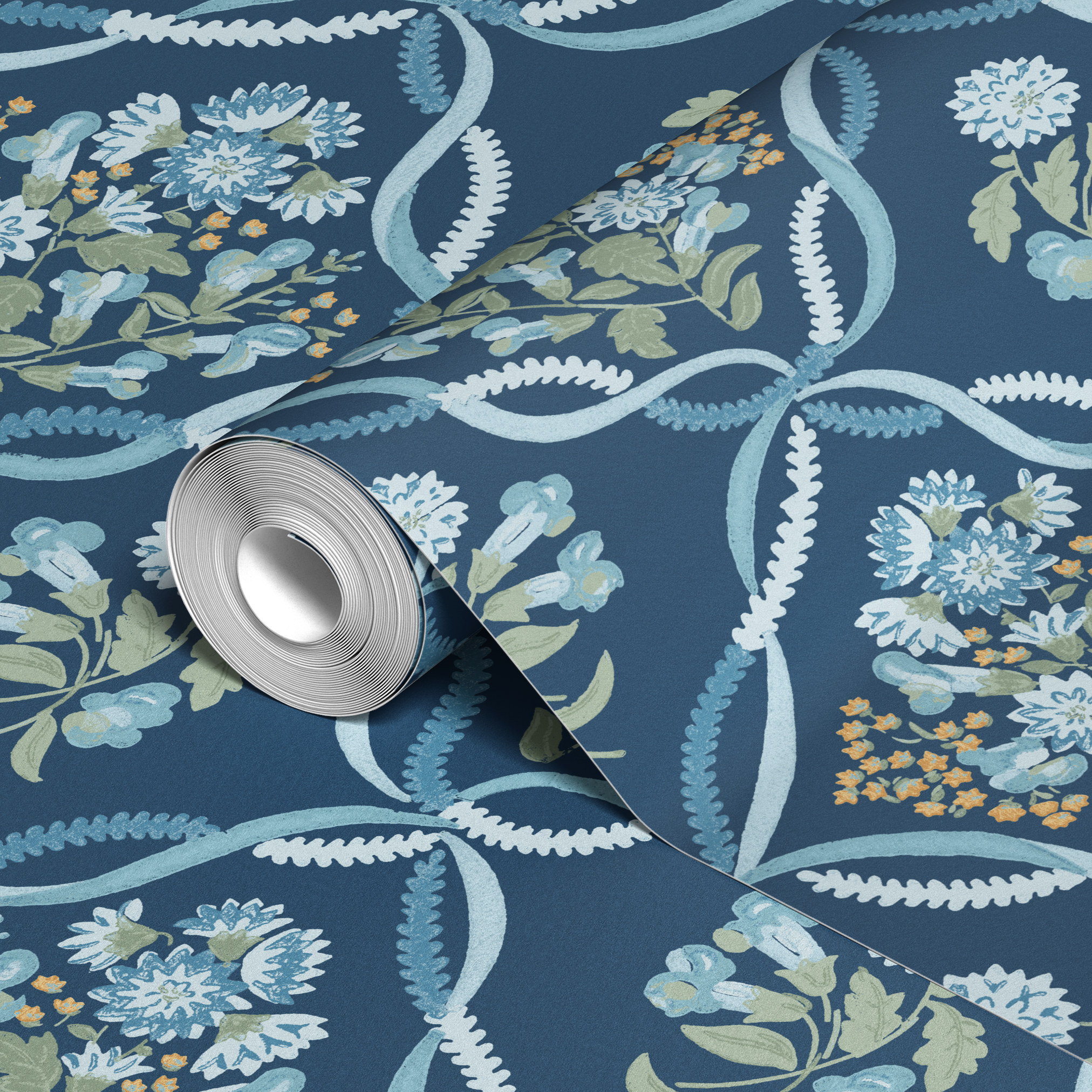  wallpaper roll closeup mockup