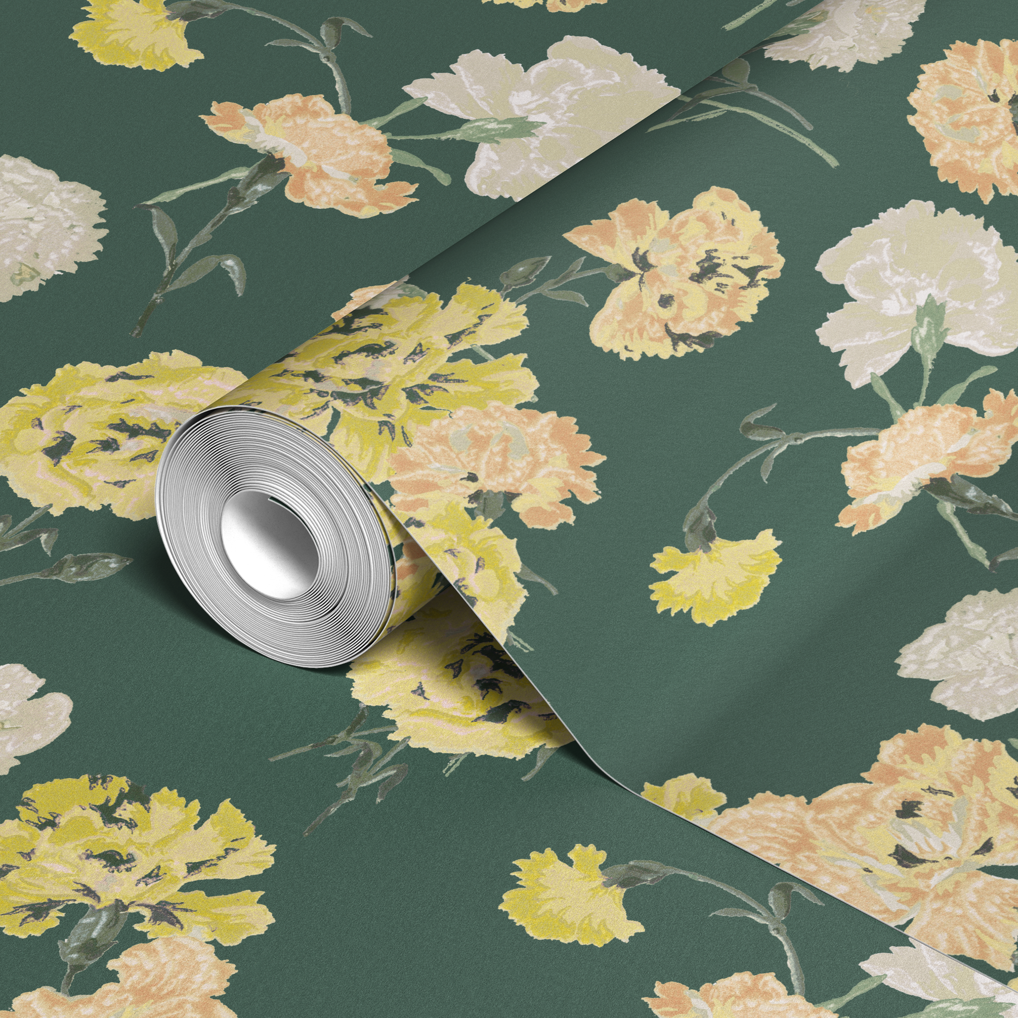  wallpaper roll closeup mockup