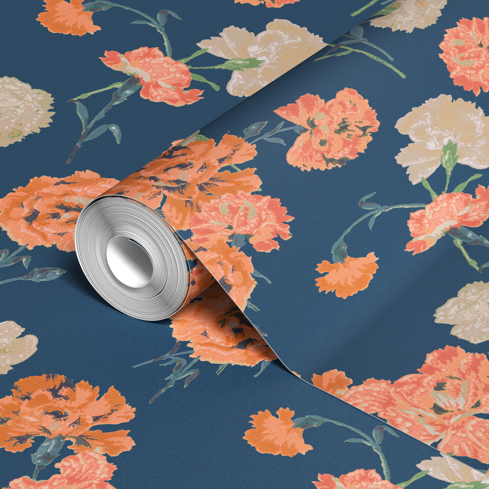  wallpaper roll closeup mockup