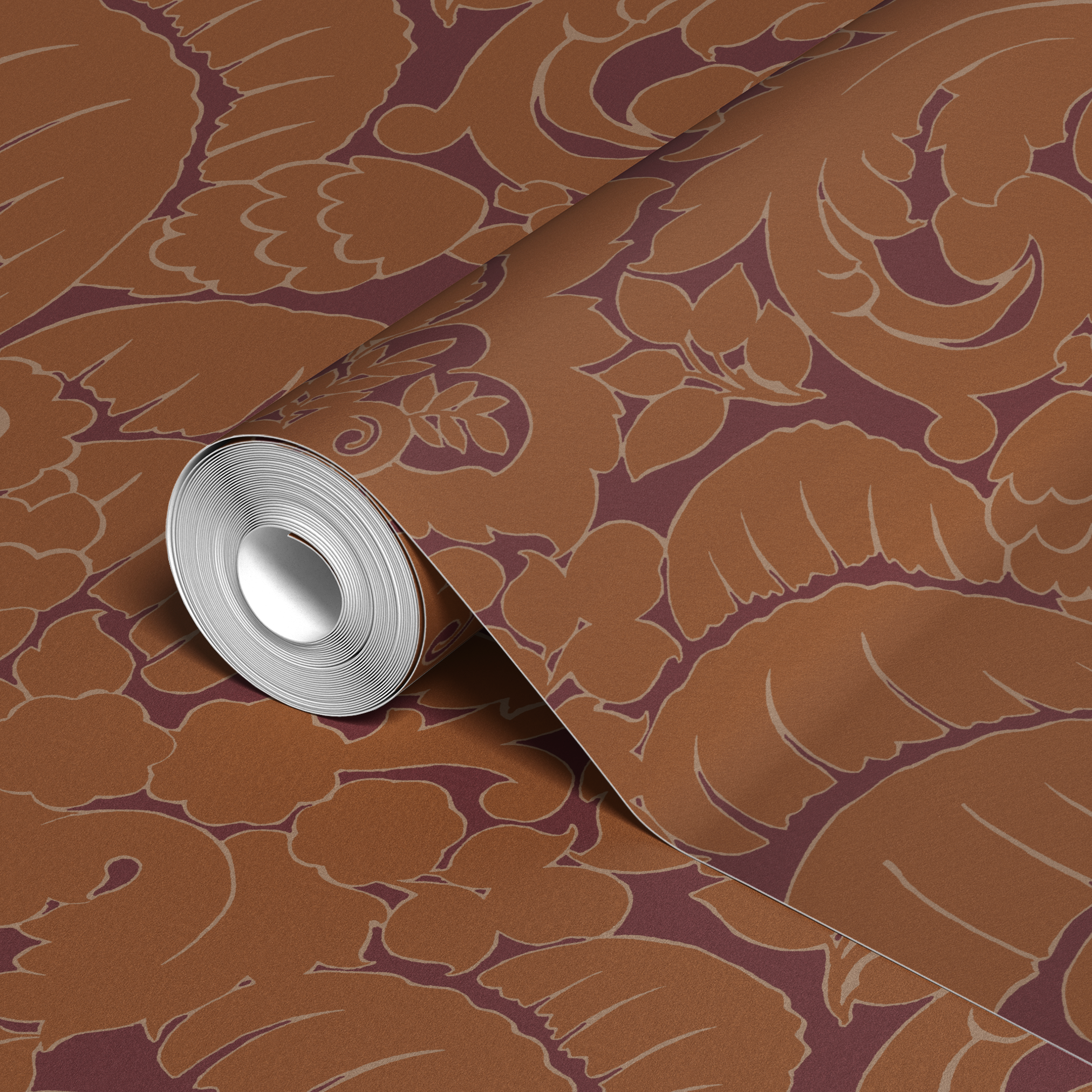  wallpaper roll closeup mockup