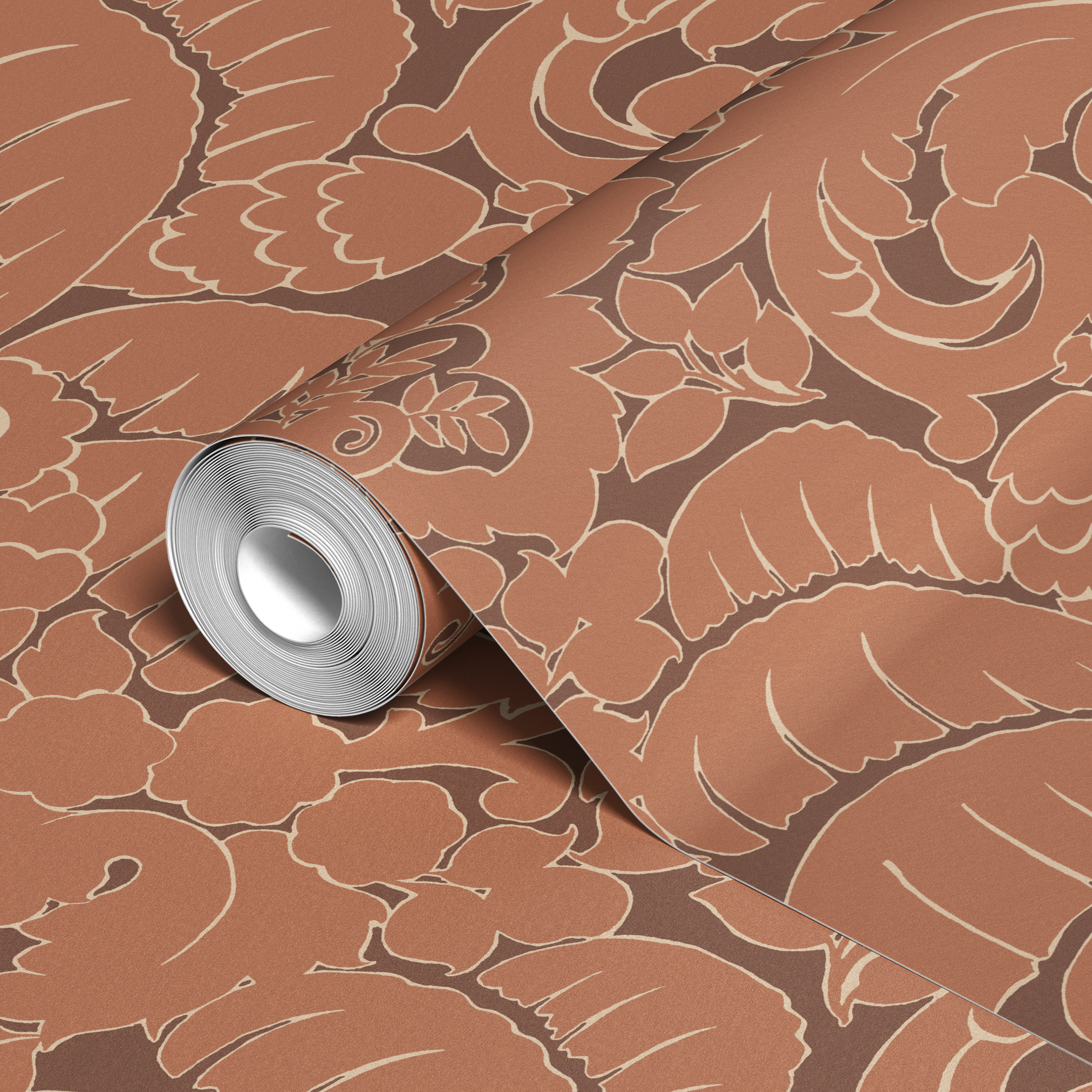  wallpaper roll closeup mockup