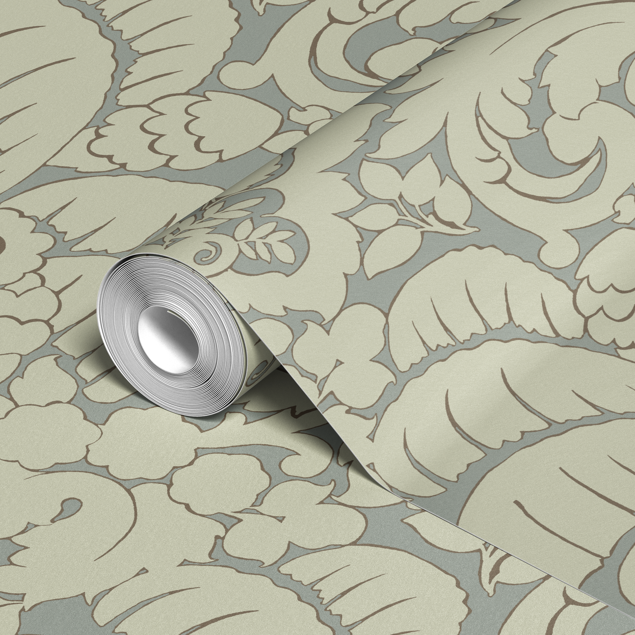  wallpaper roll closeup mockup