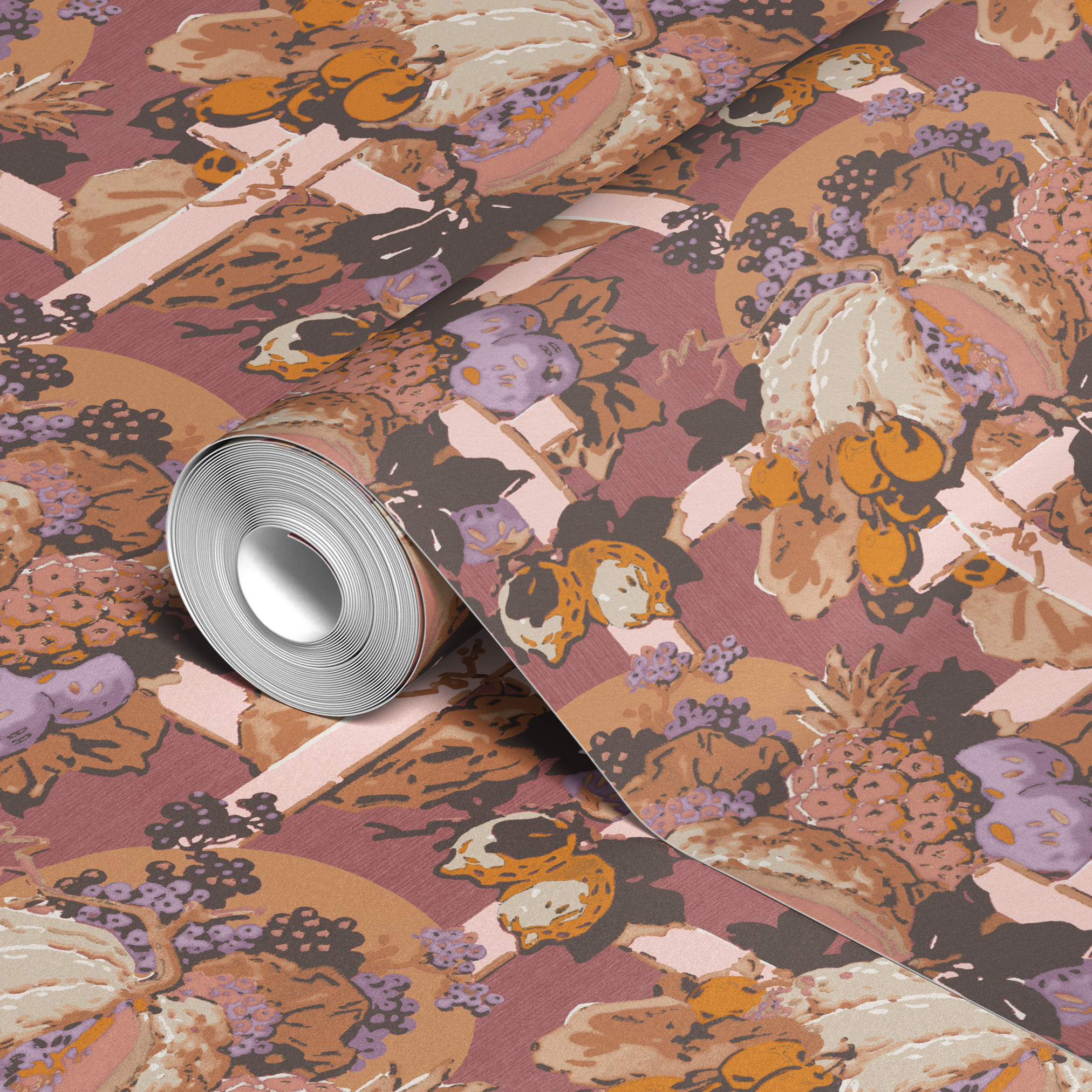  wallpaper roll closeup mockup