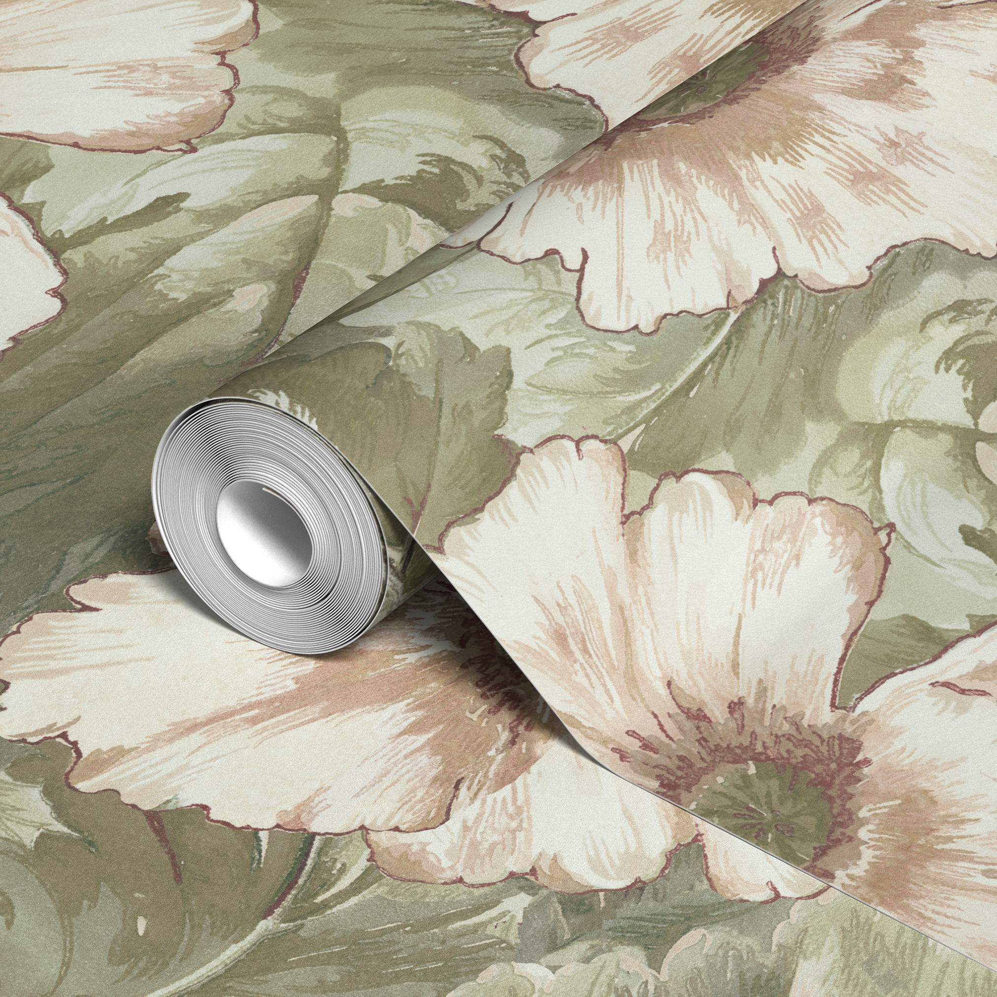  wallpaper roll closeup mockup