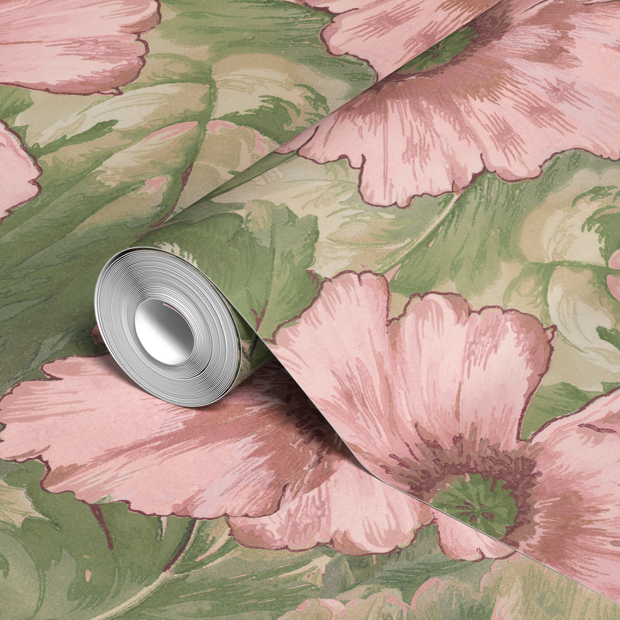  wallpaper roll closeup mockup