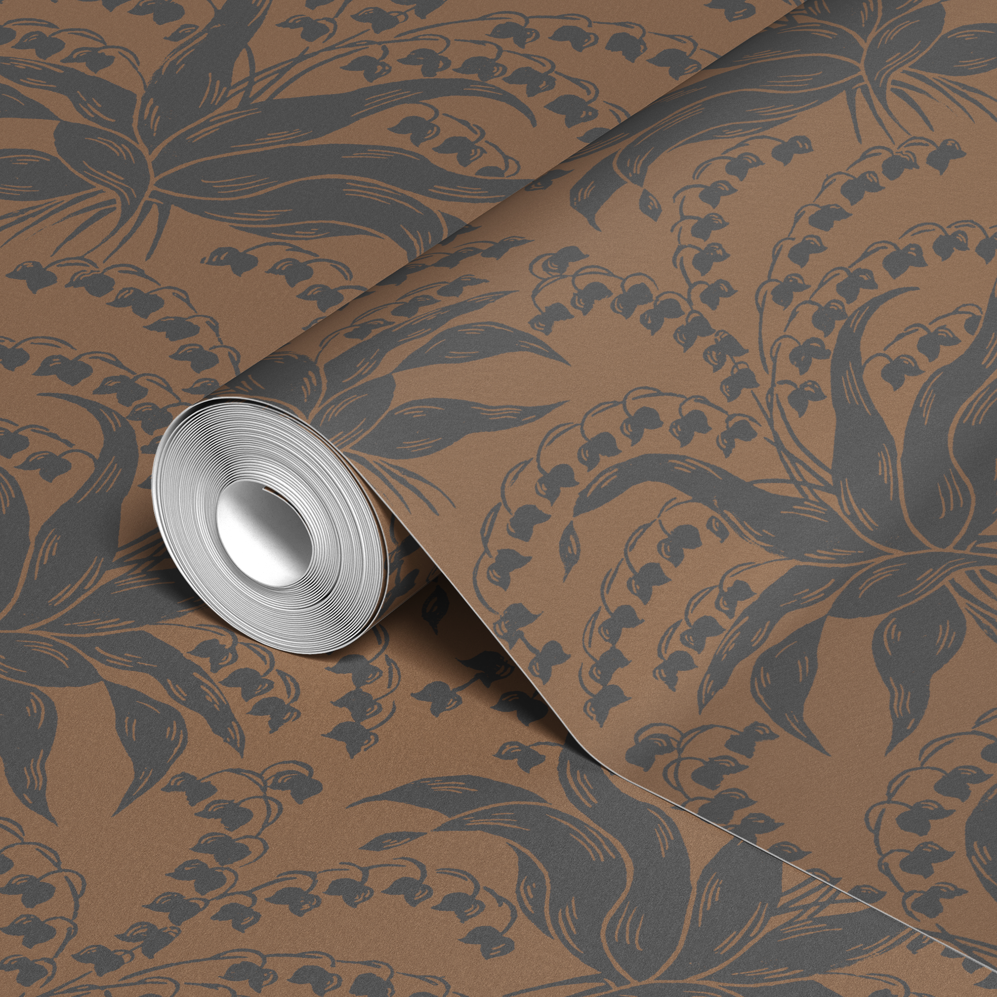 wallpaper roll closeup mockup