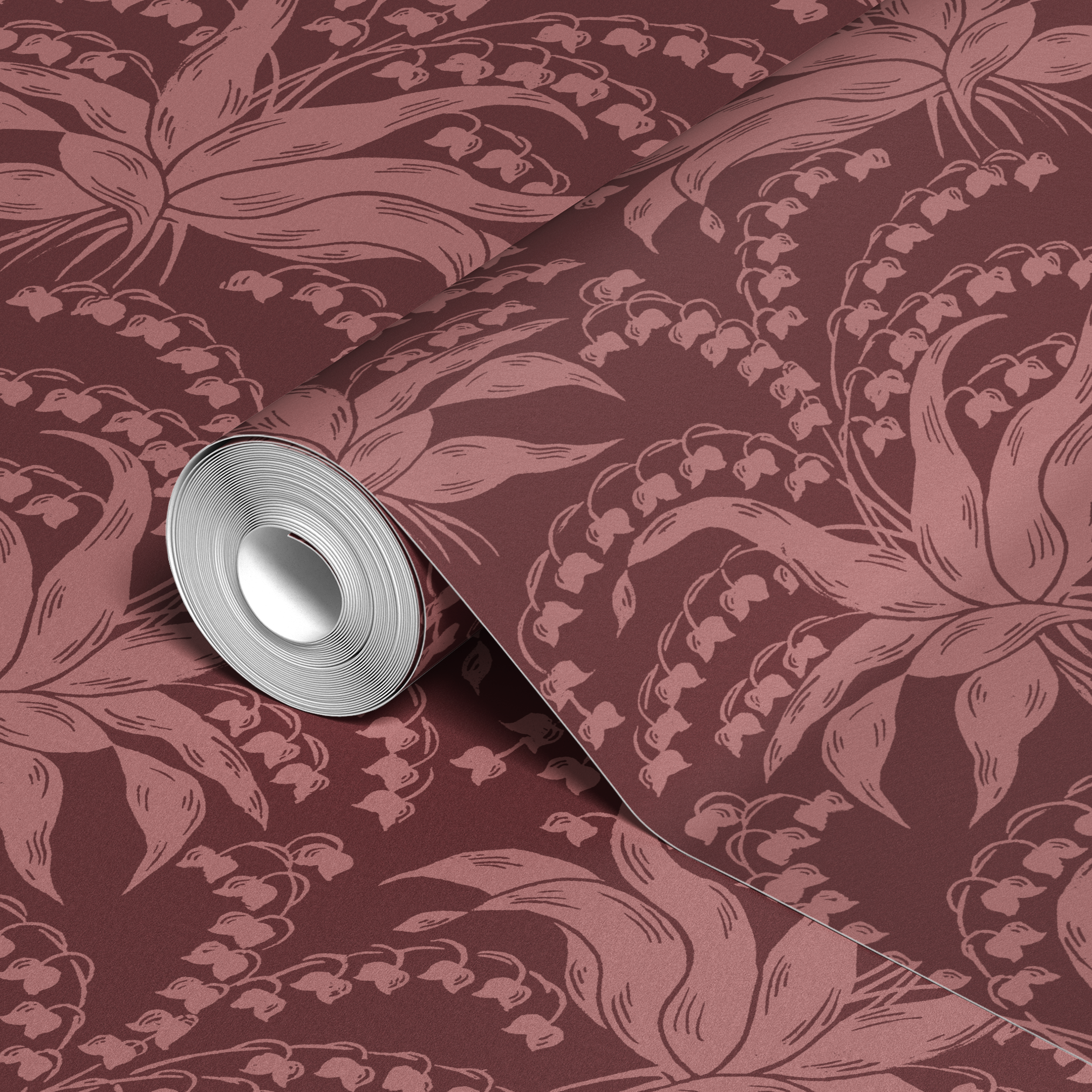  wallpaper roll closeup mockup