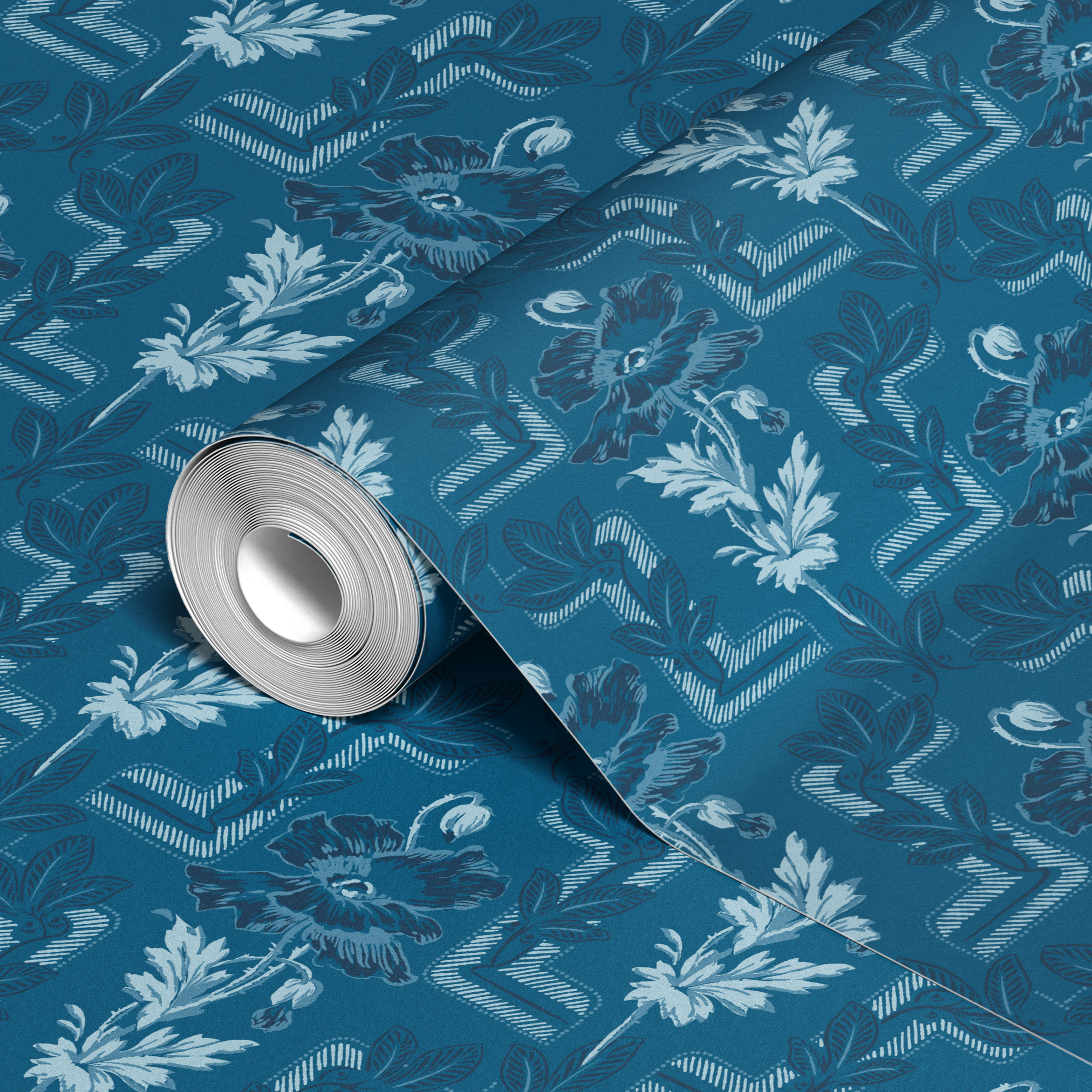  wallpaper roll closeup mockup