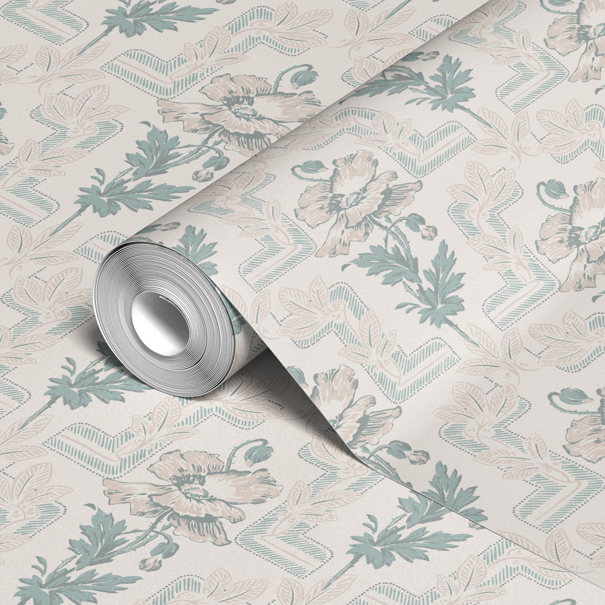  wallpaper roll closeup mockup