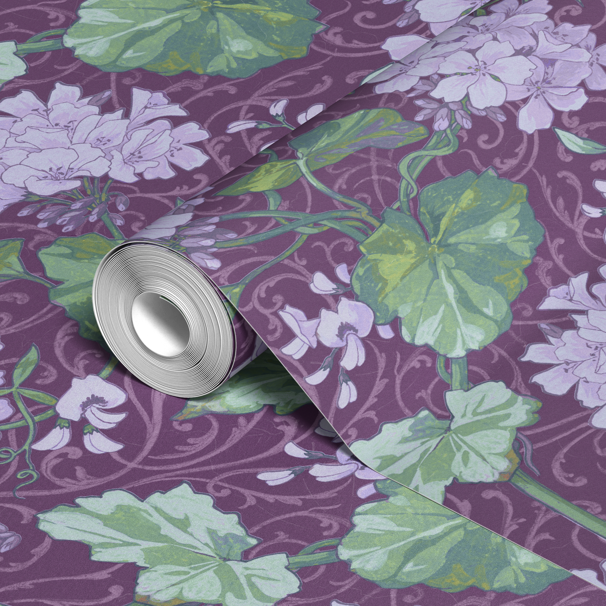  wallpaper roll closeup mockup