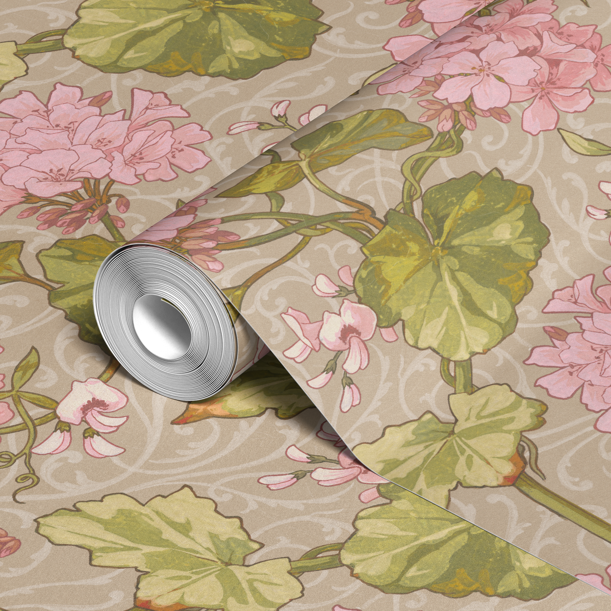  wallpaper roll closeup mockup