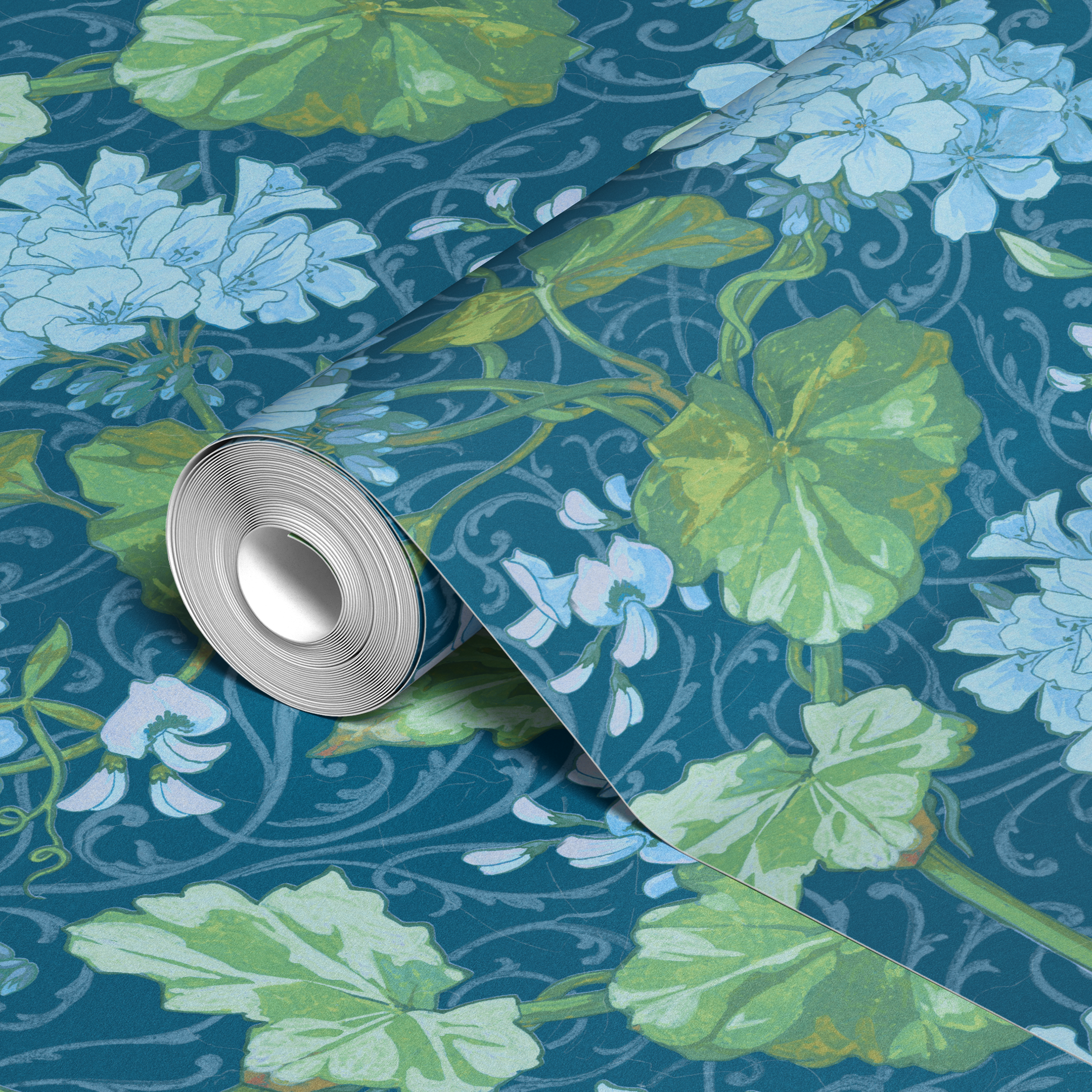  wallpaper roll closeup mockup