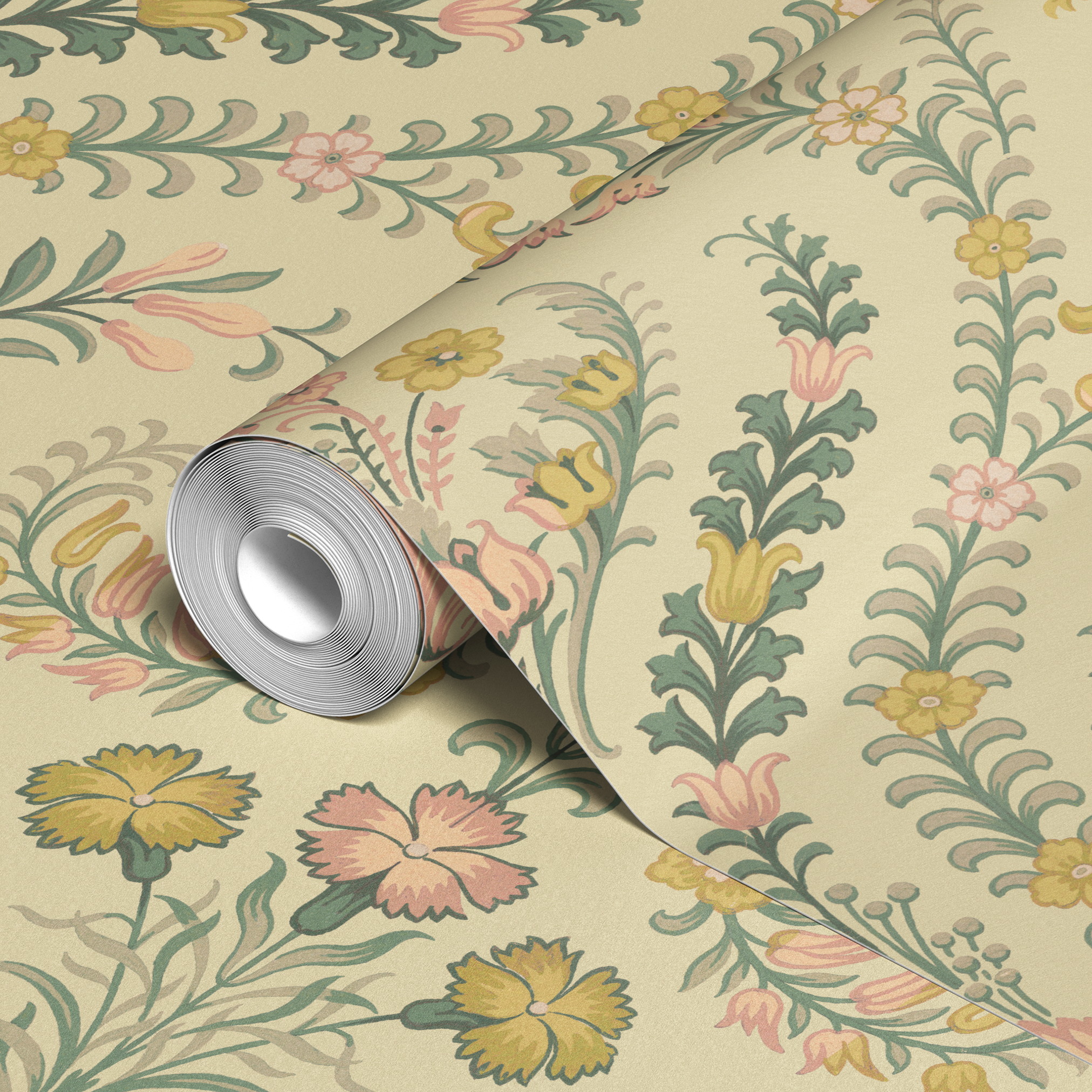  wallpaper roll closeup mockup