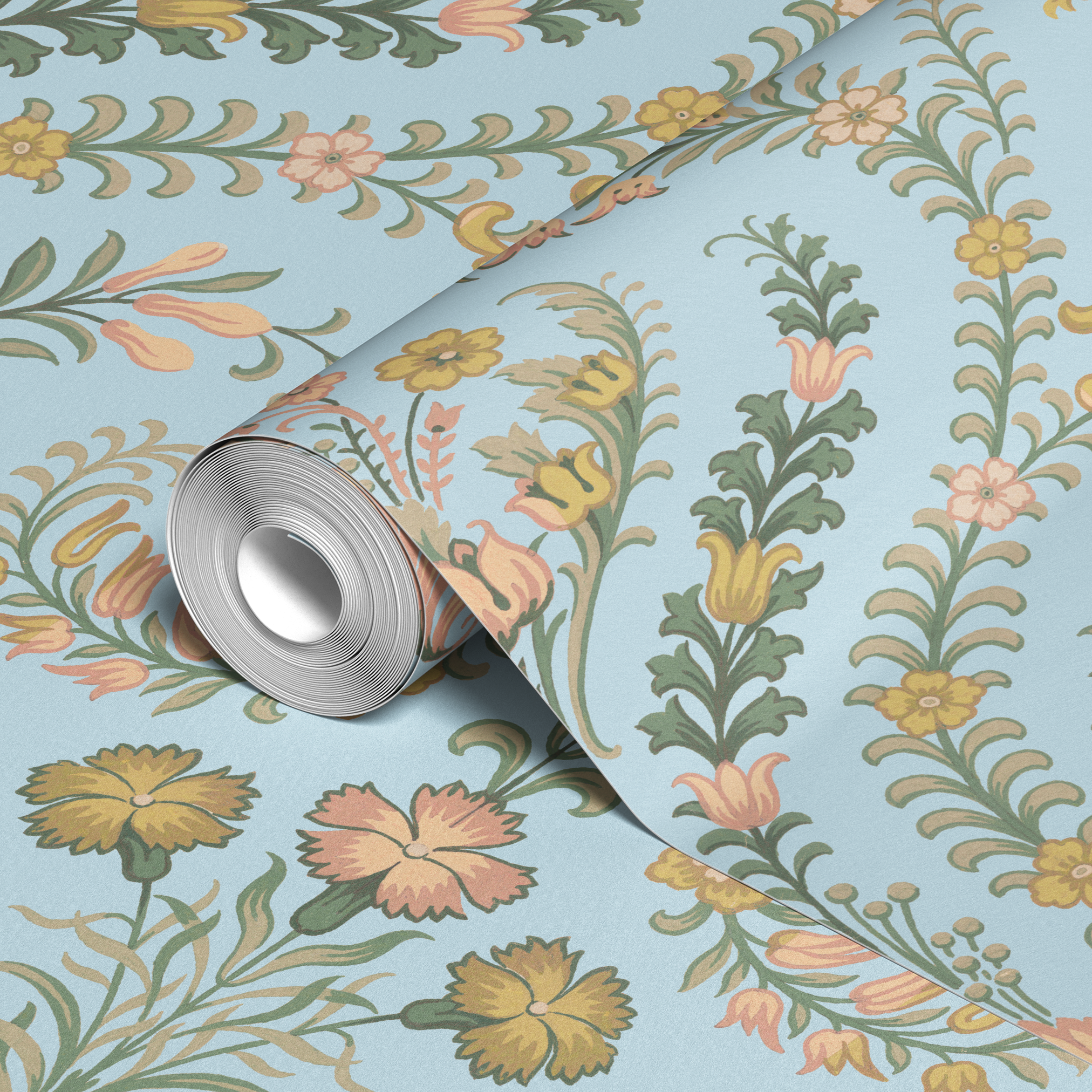  wallpaper roll closeup mockup