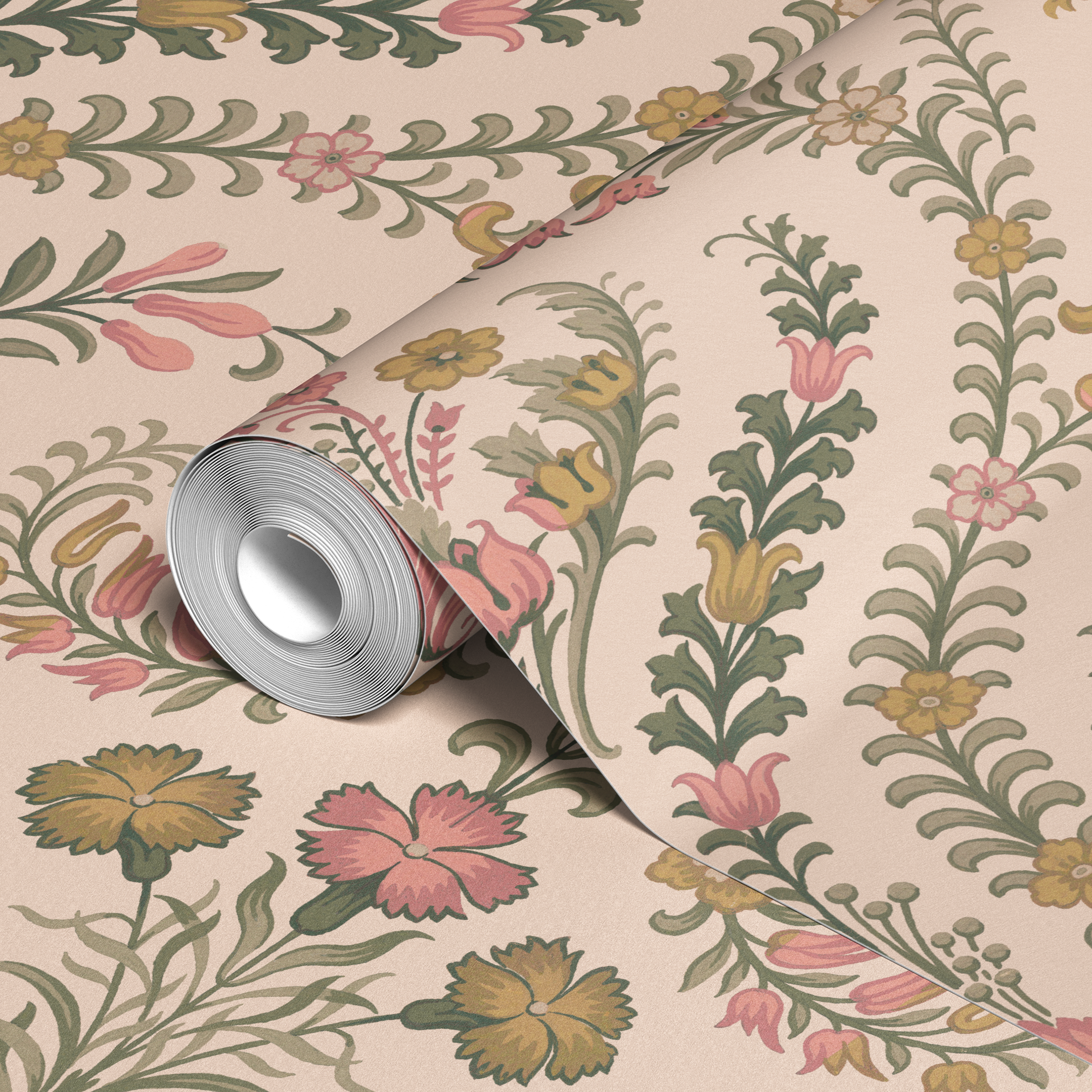  wallpaper roll closeup mockup