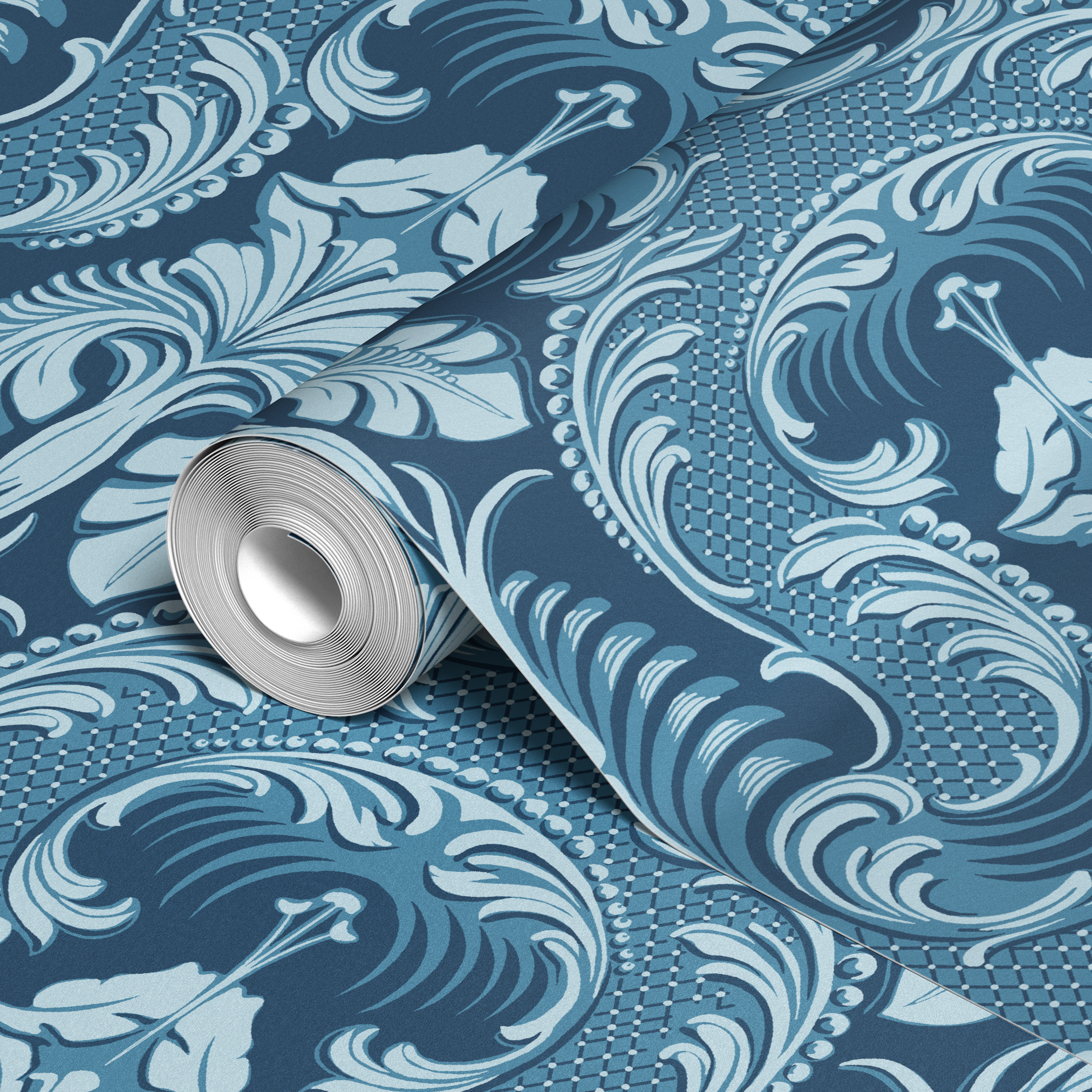  wallpaper roll closeup mockup