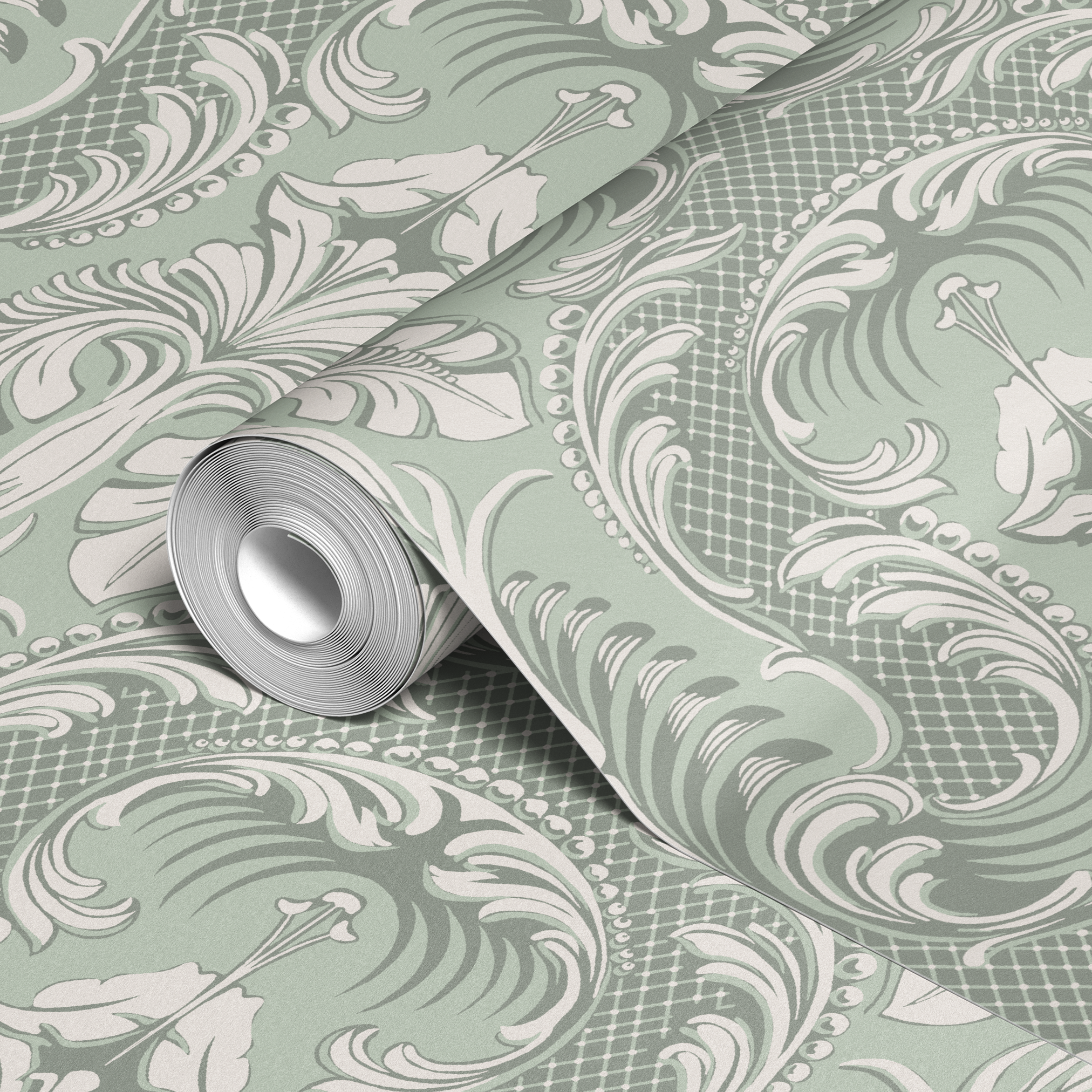  wallpaper roll closeup mockup
