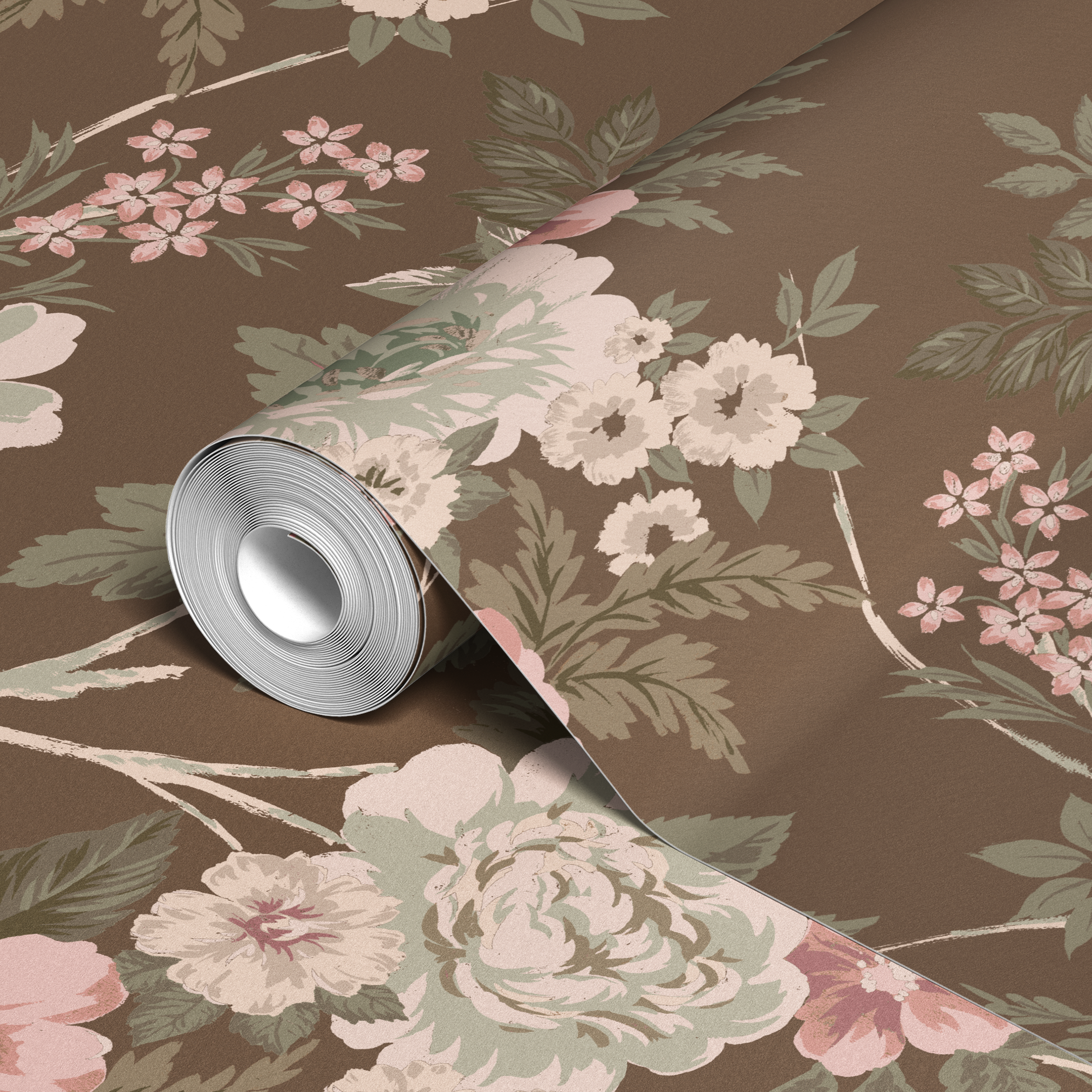  wallpaper roll closeup mockup