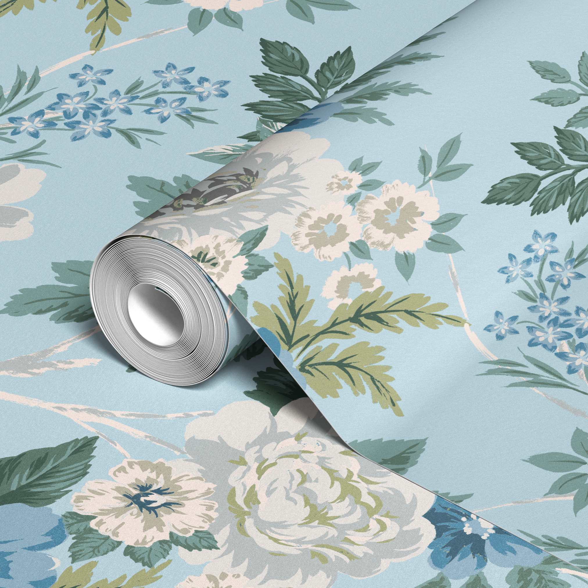  wallpaper roll closeup mockup