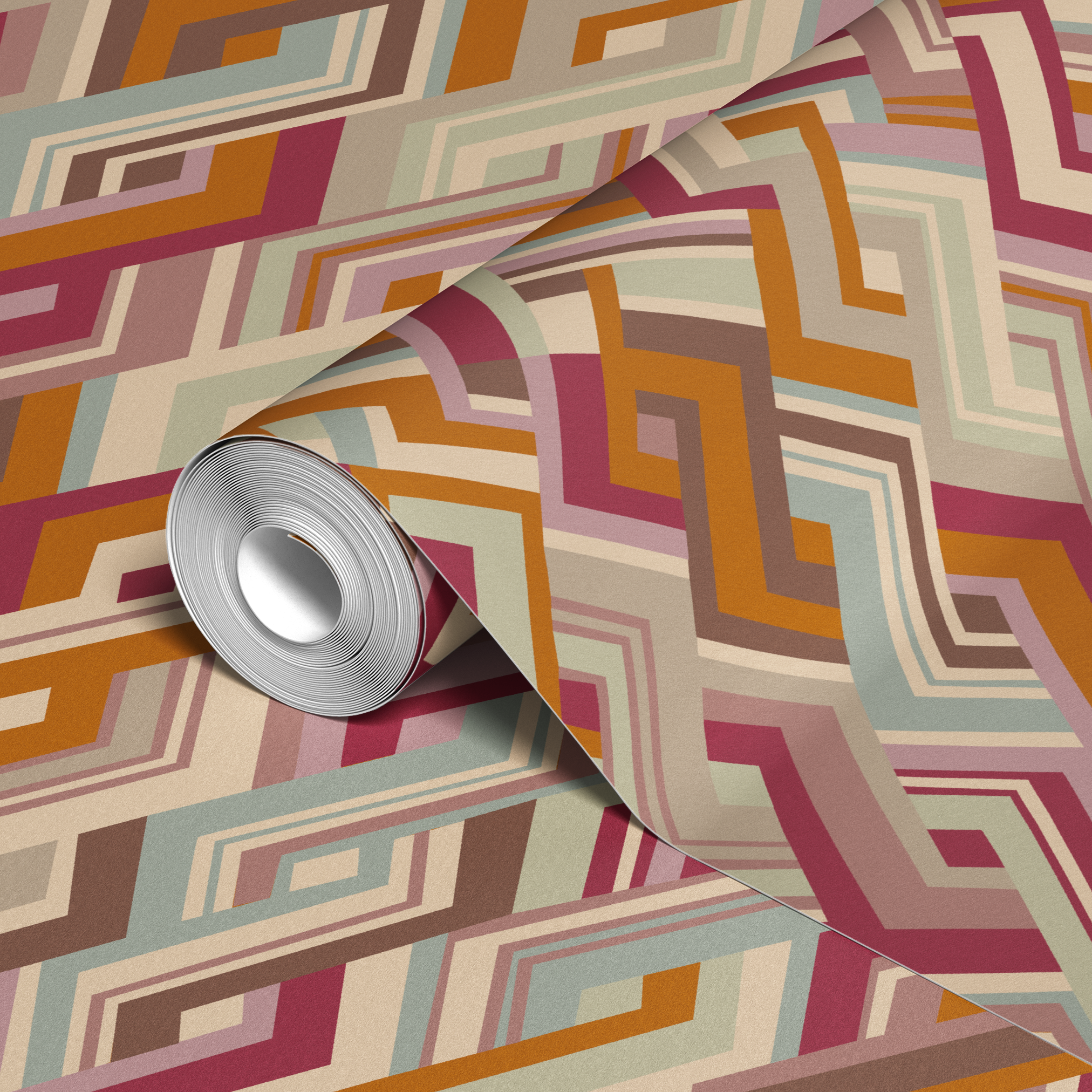  wallpaper roll closeup mockup