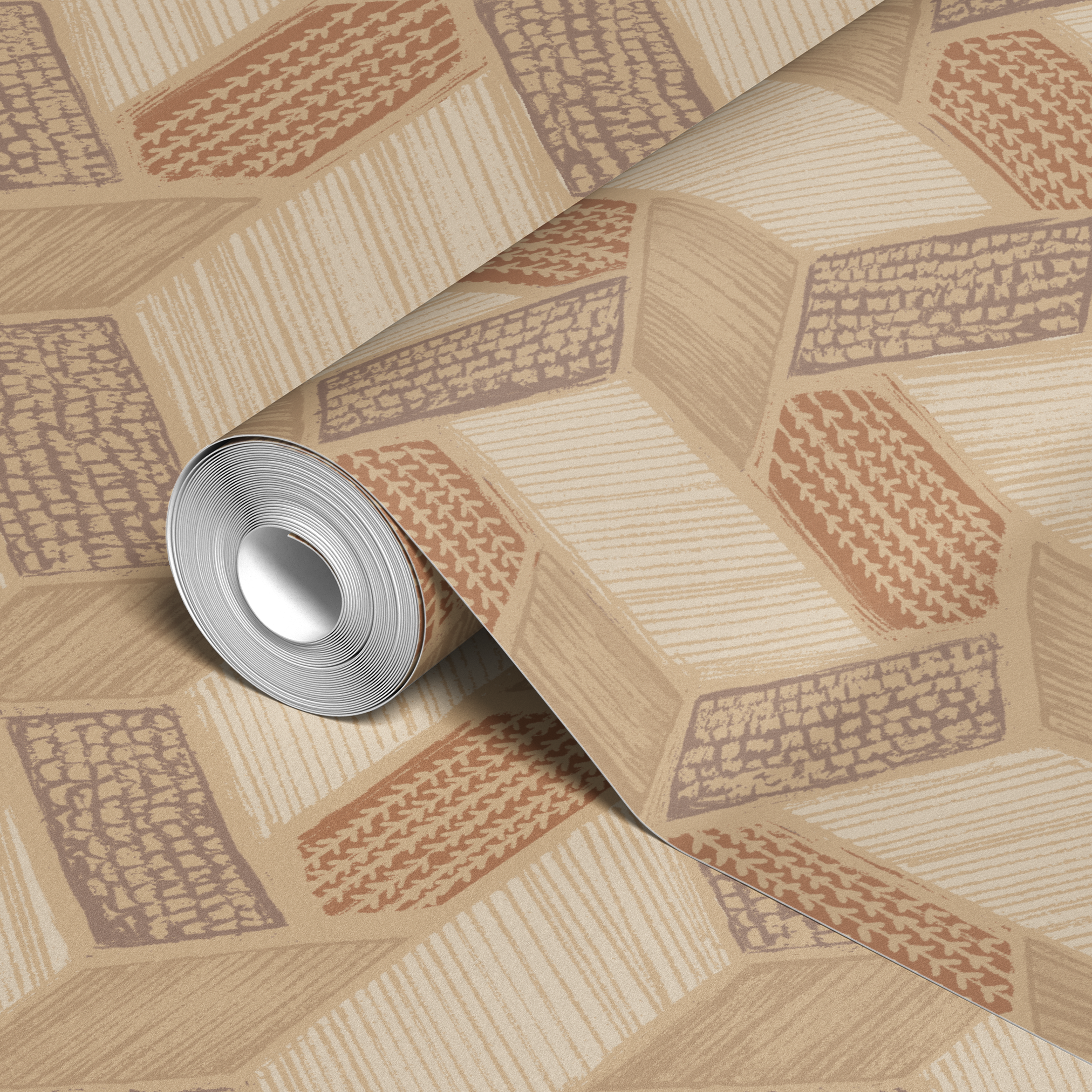  wallpaper roll closeup mockup