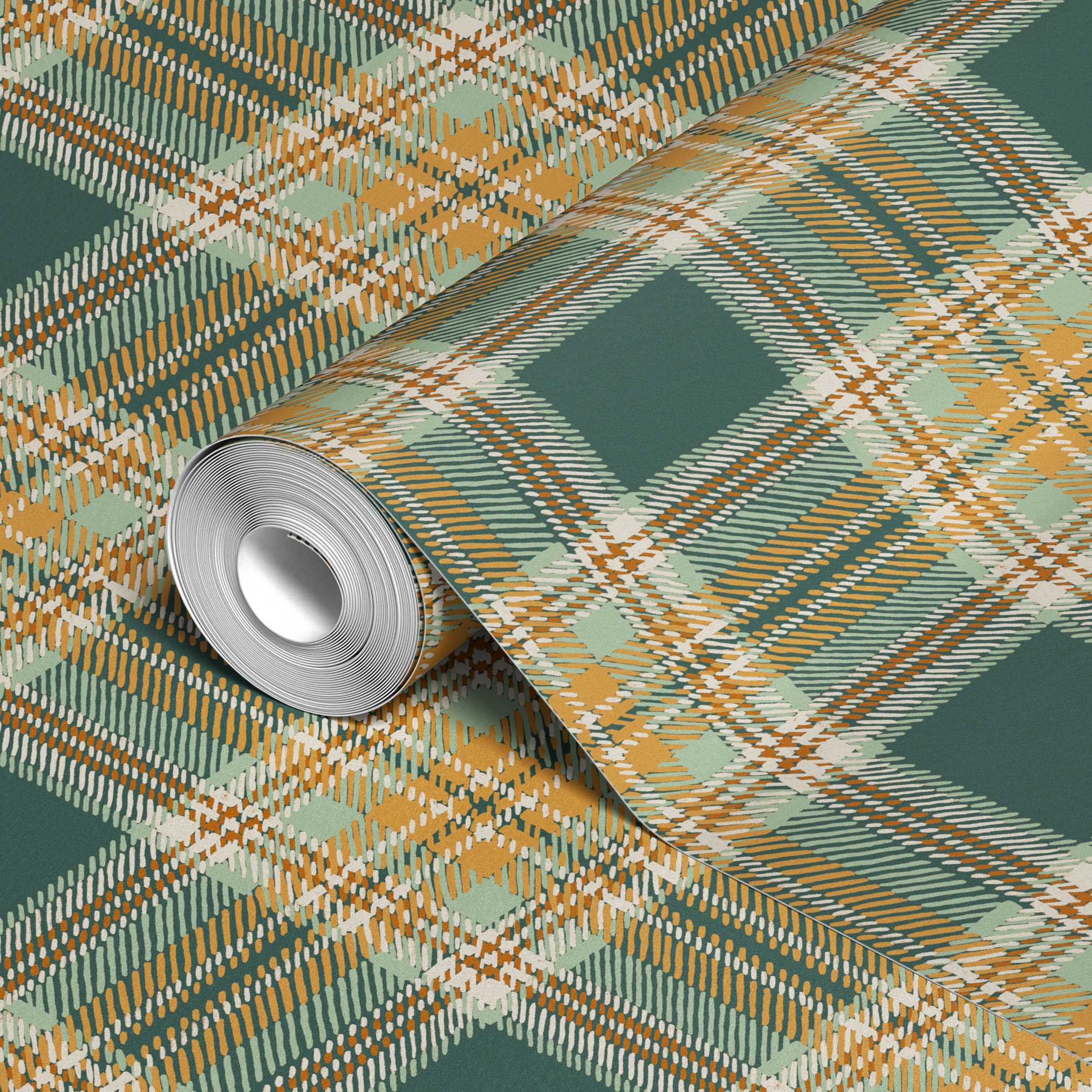  wallpaper roll closeup mockup