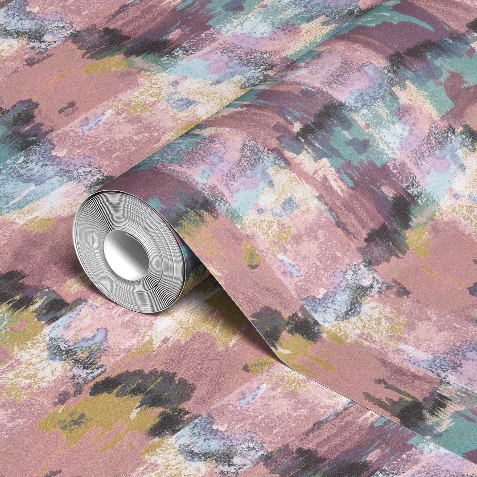  wallpaper roll closeup mockup