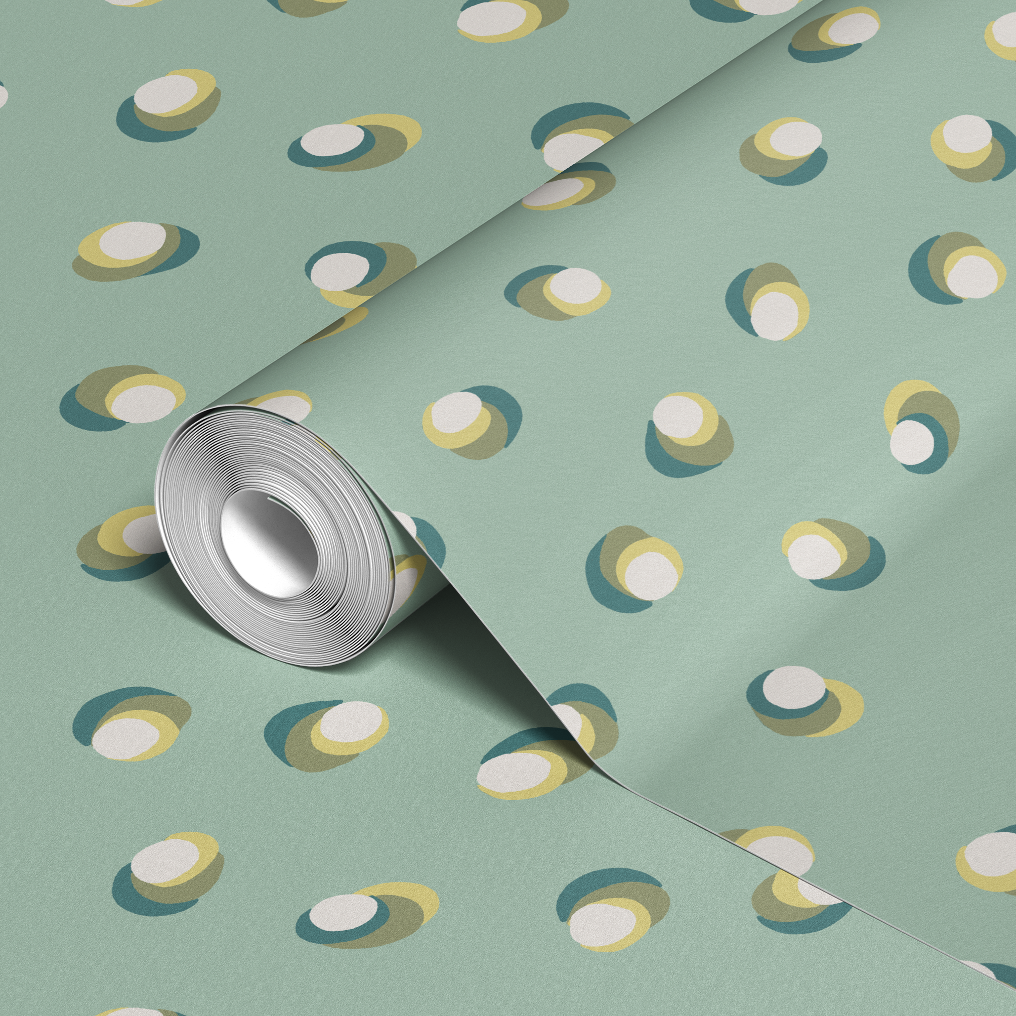  wallpaper roll closeup mockup
