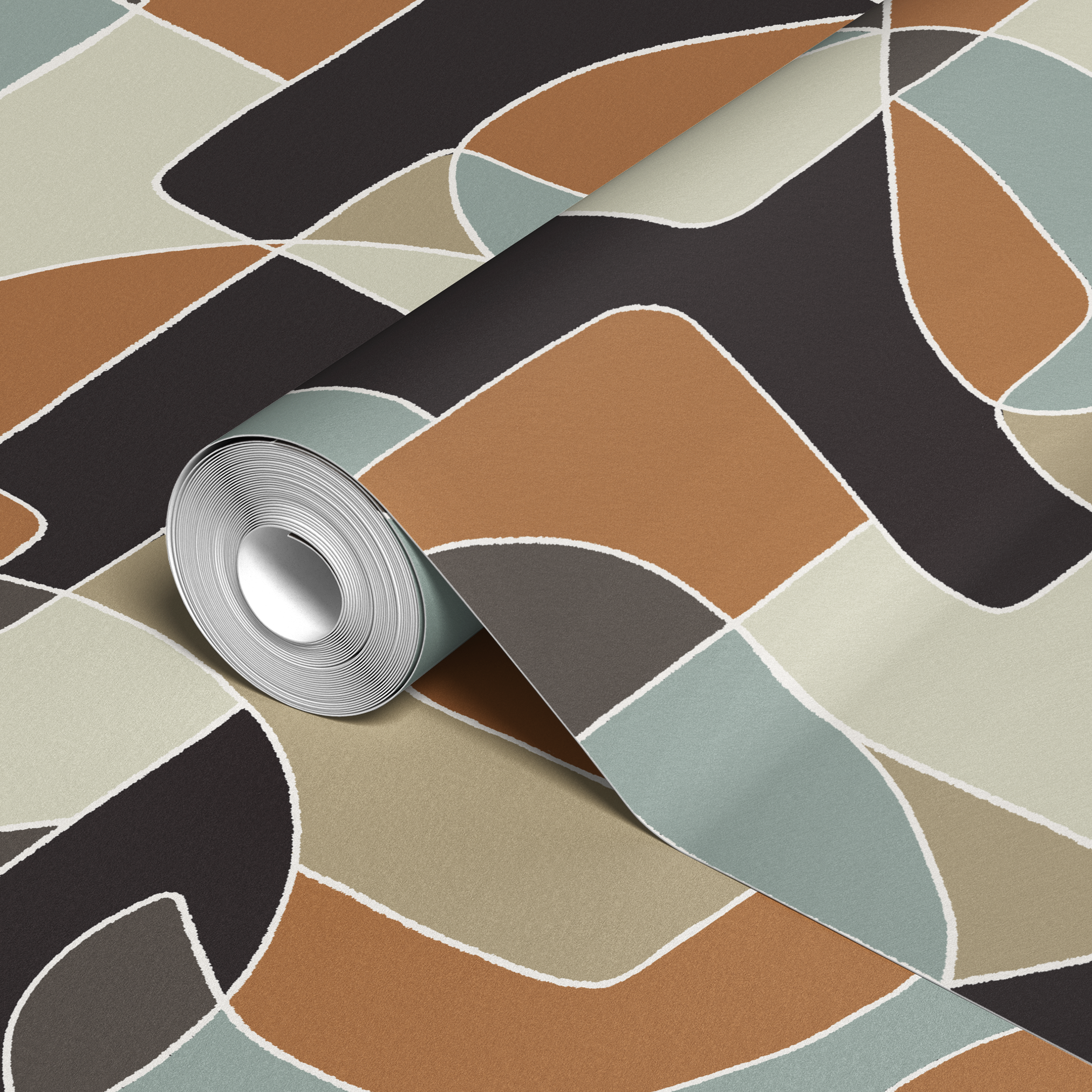  wallpaper roll closeup mockup