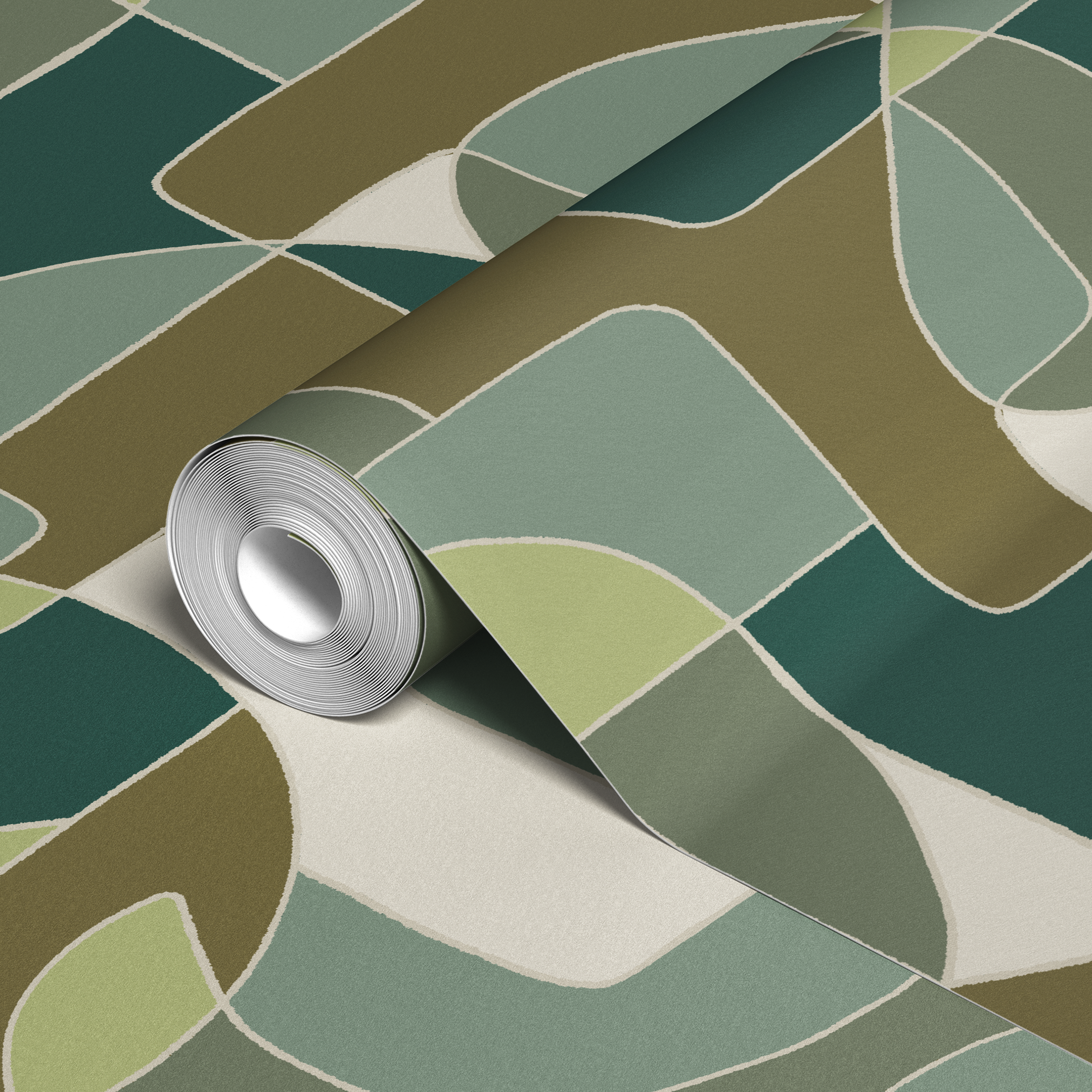  wallpaper roll closeup mockup