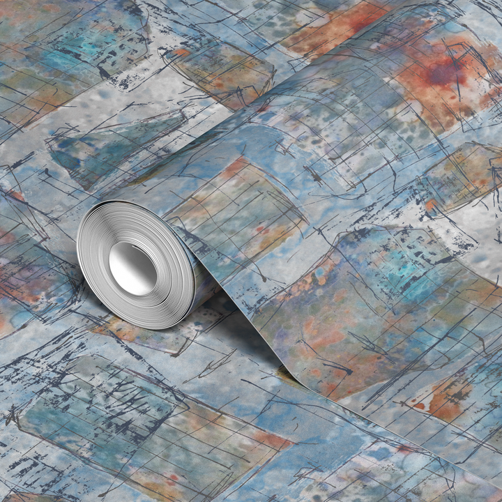  wallpaper roll closeup mockup