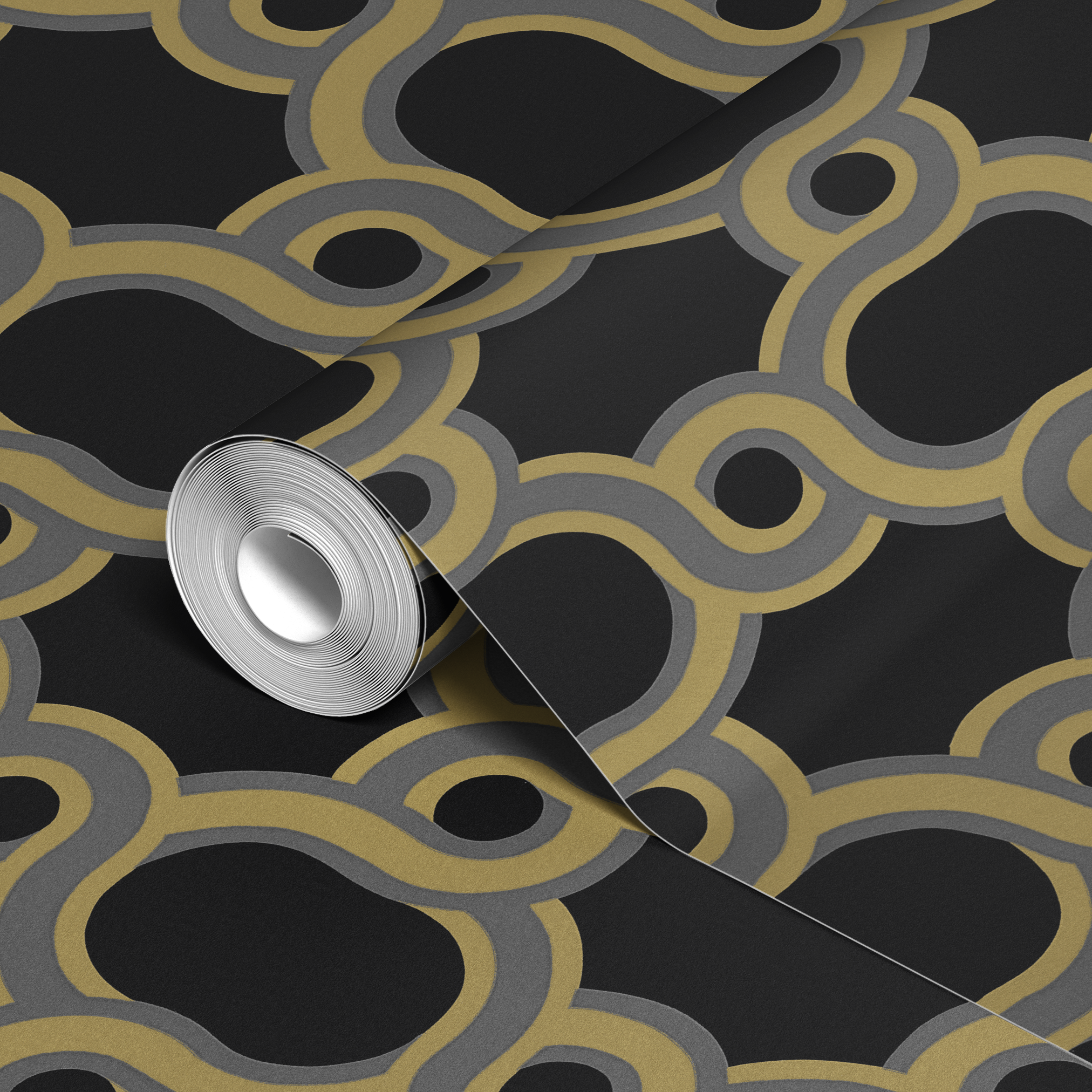  wallpaper roll closeup mockup