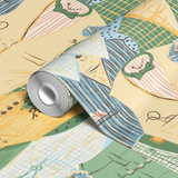  wallpaper roll closeup mockup