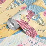  wallpaper roll closeup mockup