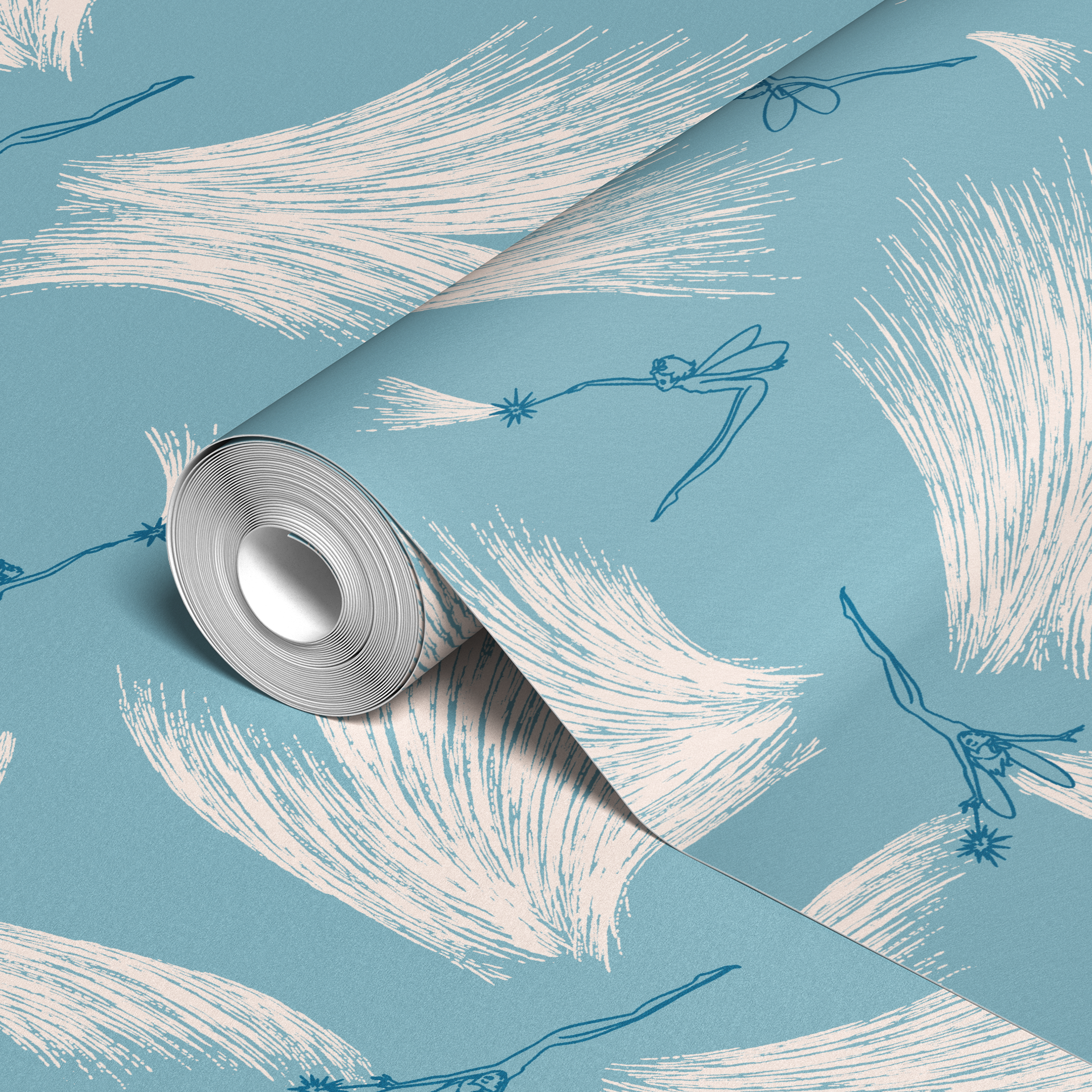  wallpaper roll closeup mockup