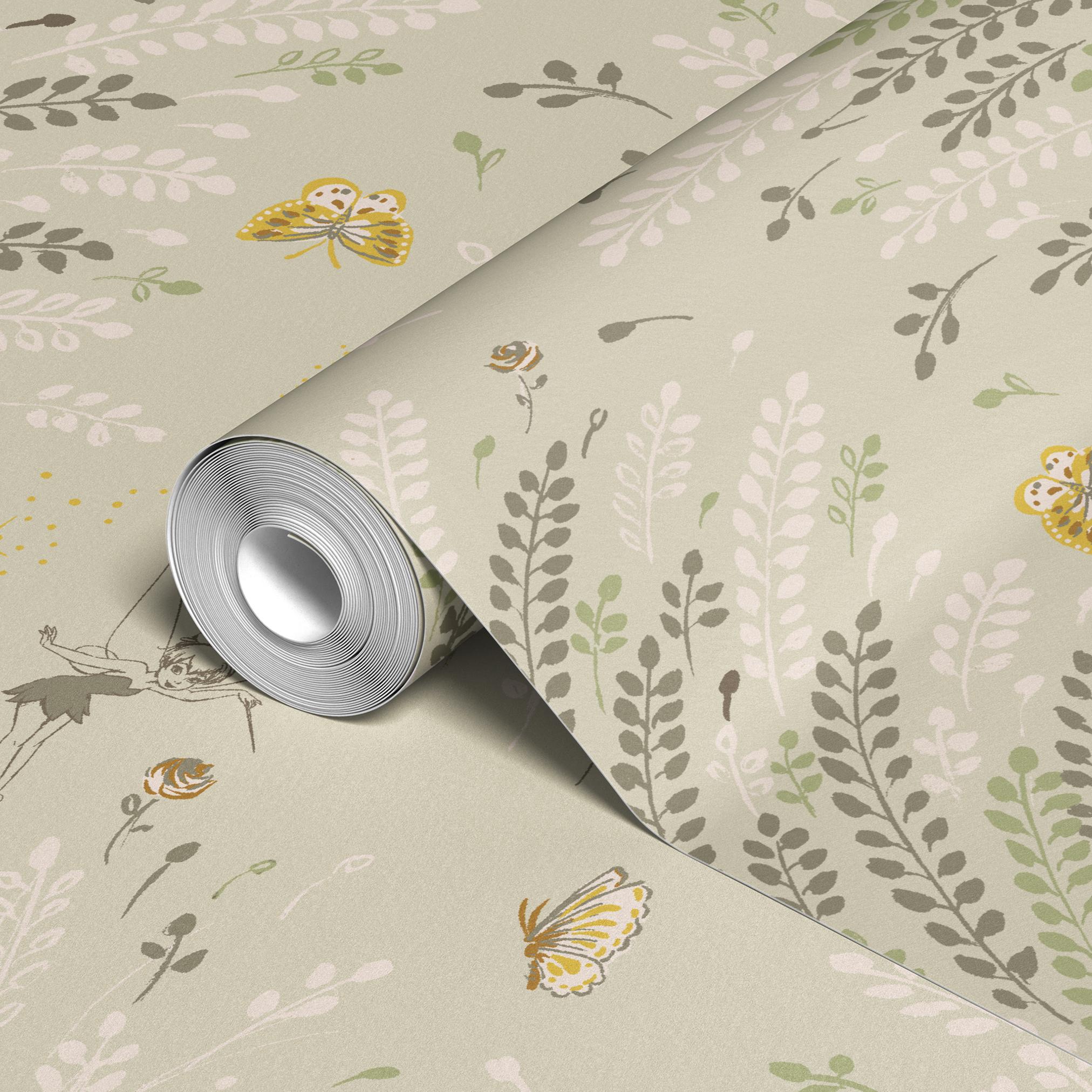  wallpaper roll closeup mockup