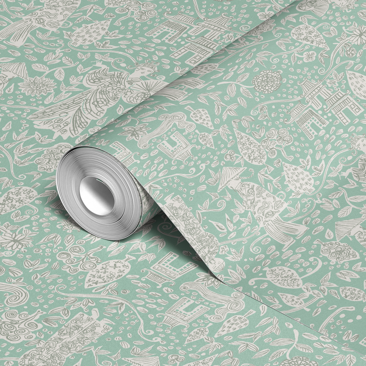  wallpaper roll closeup mockup
