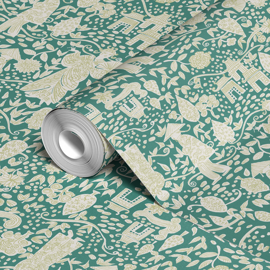  wallpaper roll closeup mockup