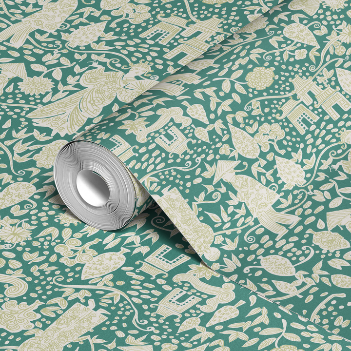  wallpaper roll closeup mockup