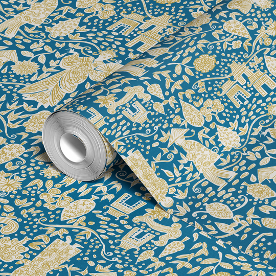  wallpaper roll closeup mockup