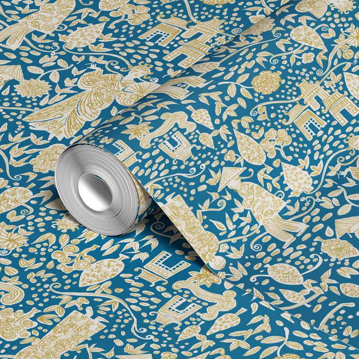  wallpaper roll closeup mockup