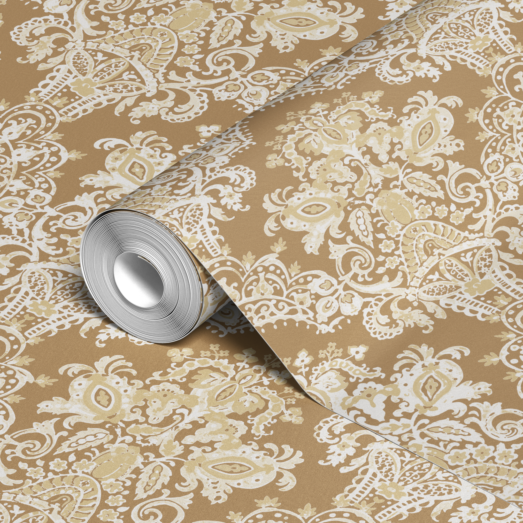  wallpaper roll closeup mockup