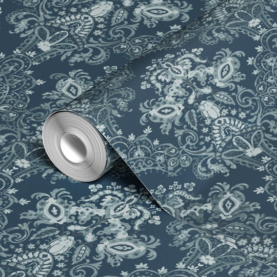  wallpaper roll closeup mockup