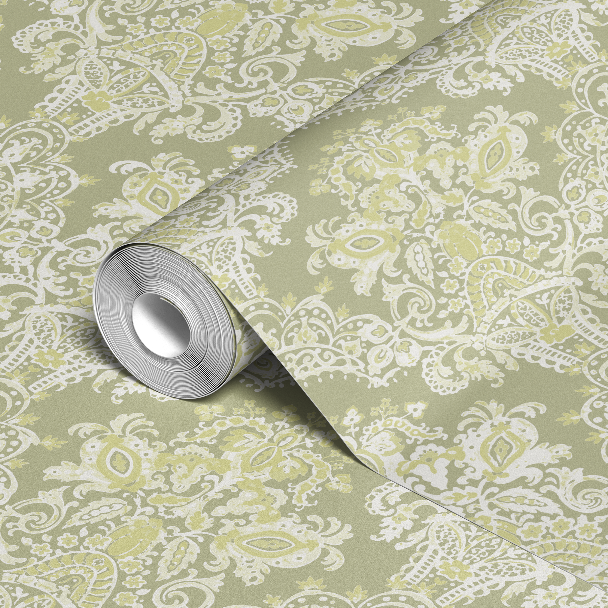  wallpaper roll closeup mockup