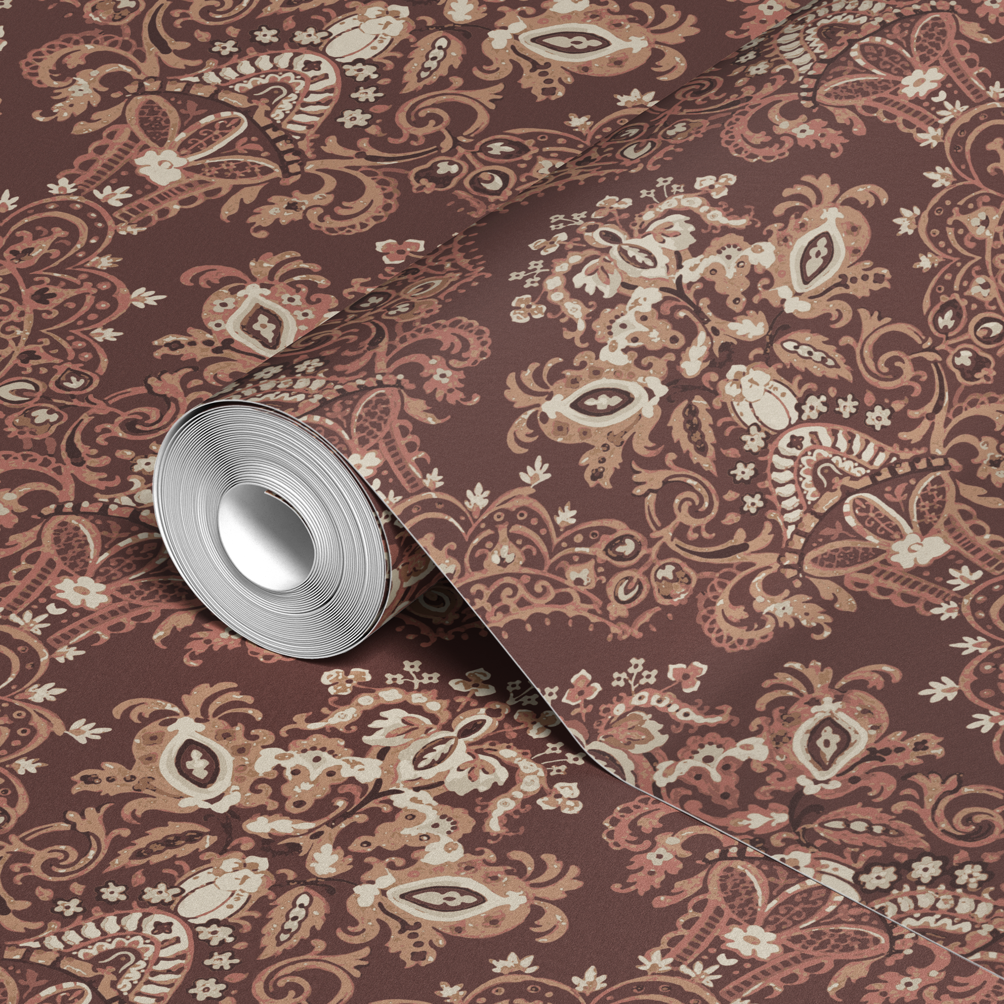  wallpaper roll closeup mockup