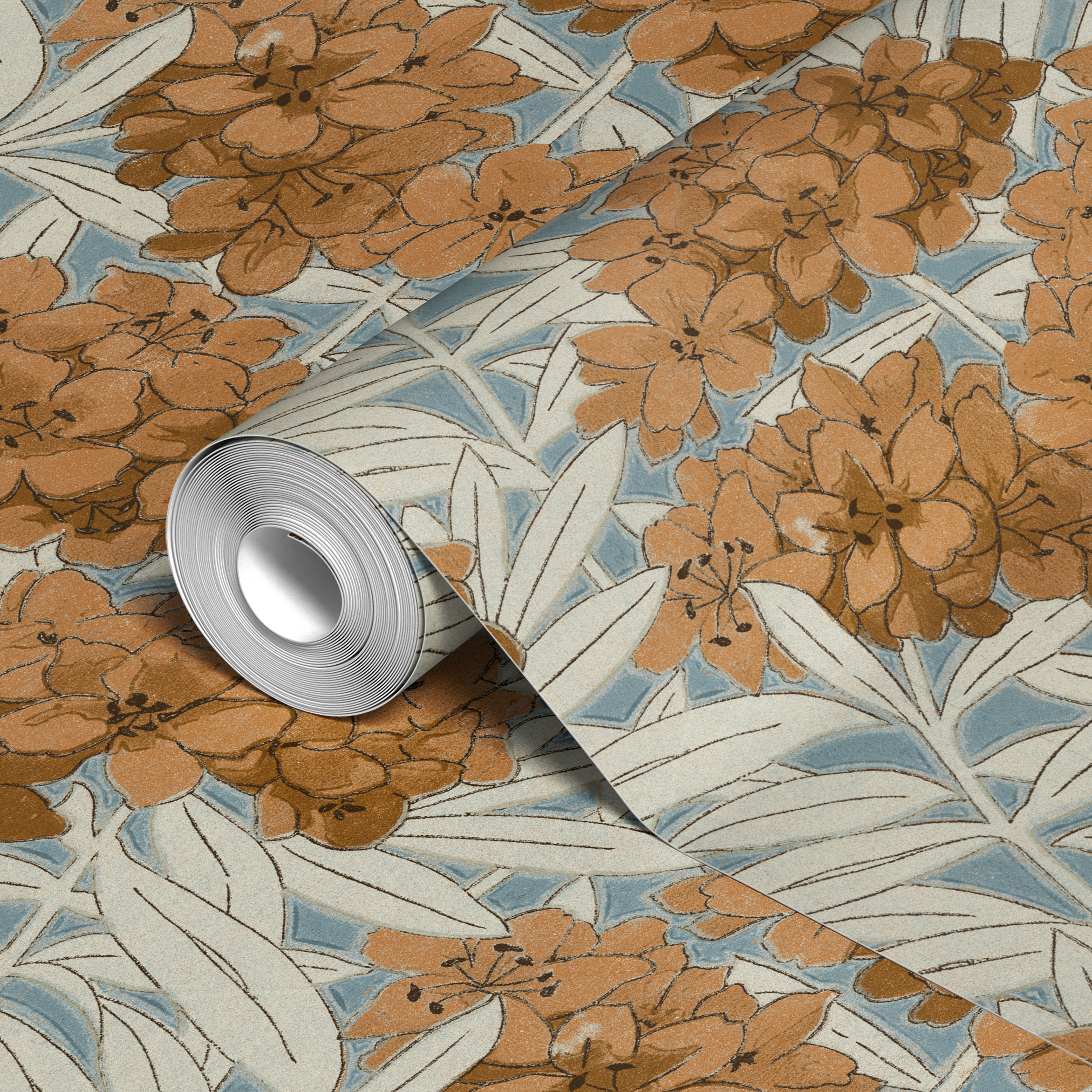  wallpaper roll closeup mockup 24in